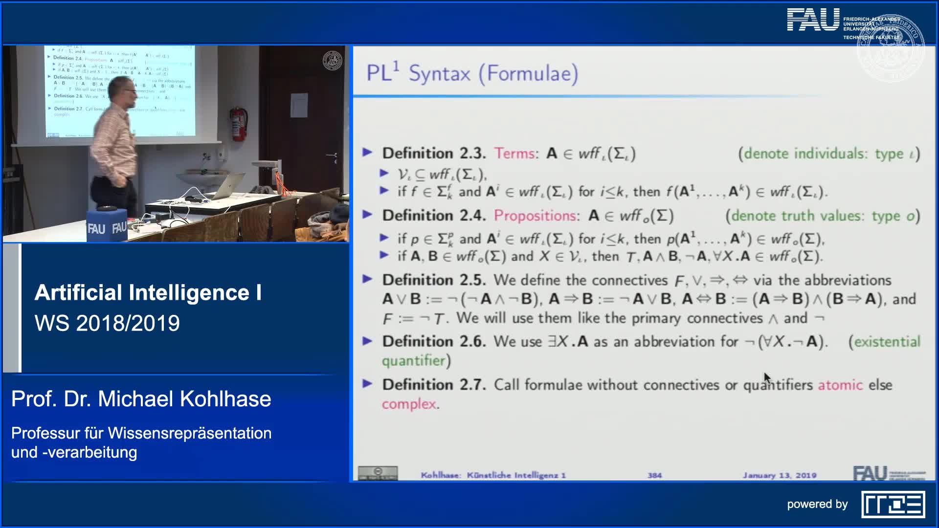 Recap Clip 13.3: First-Order Logic: Syntax and Semantics preview image