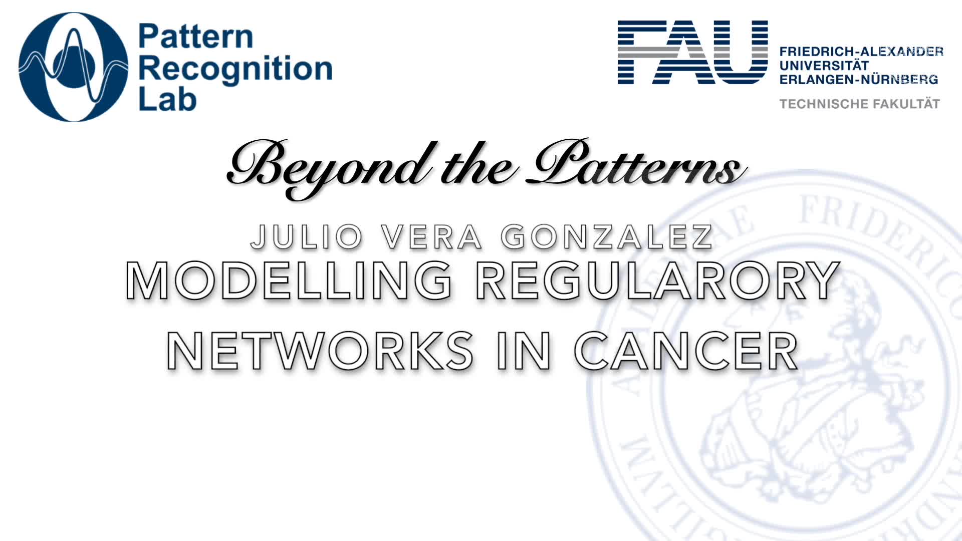 Beyond the Patterns - Julio Vera Gonzalez - Computational modelling of gene regulatory networks in cancer preview image