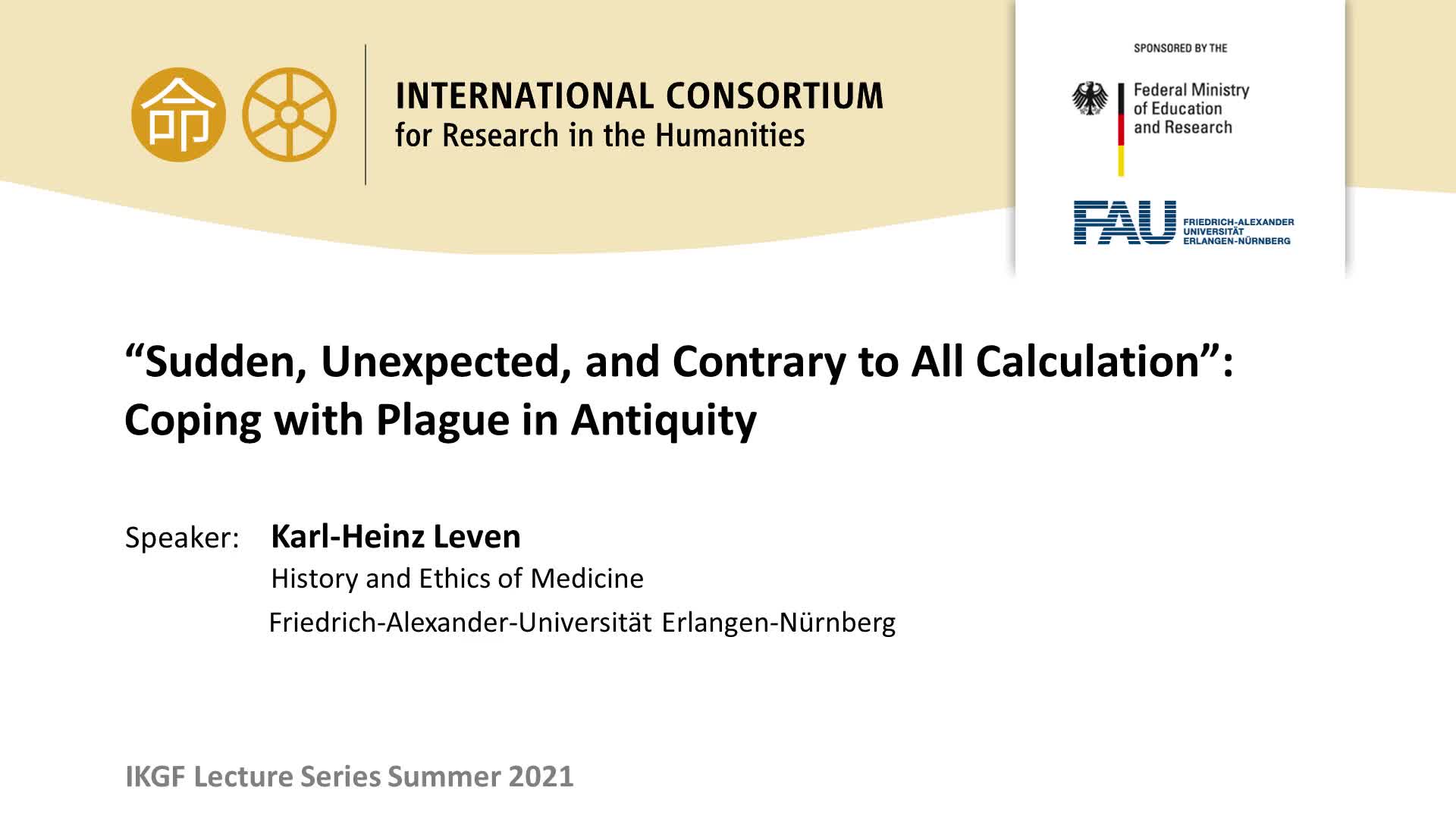 “Sudden, Unexpected, and Contrary to All Calculation”: Coping with Plague in Antiquity preview image