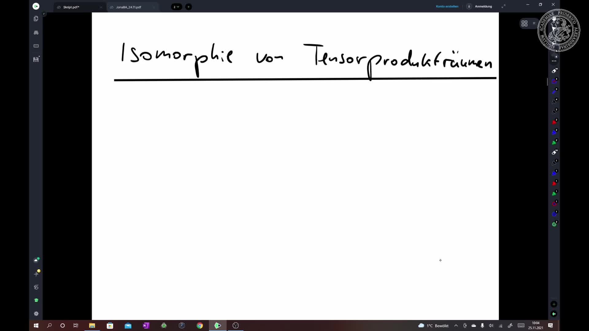 Isomorphie von Tensorprodukträumen preview image