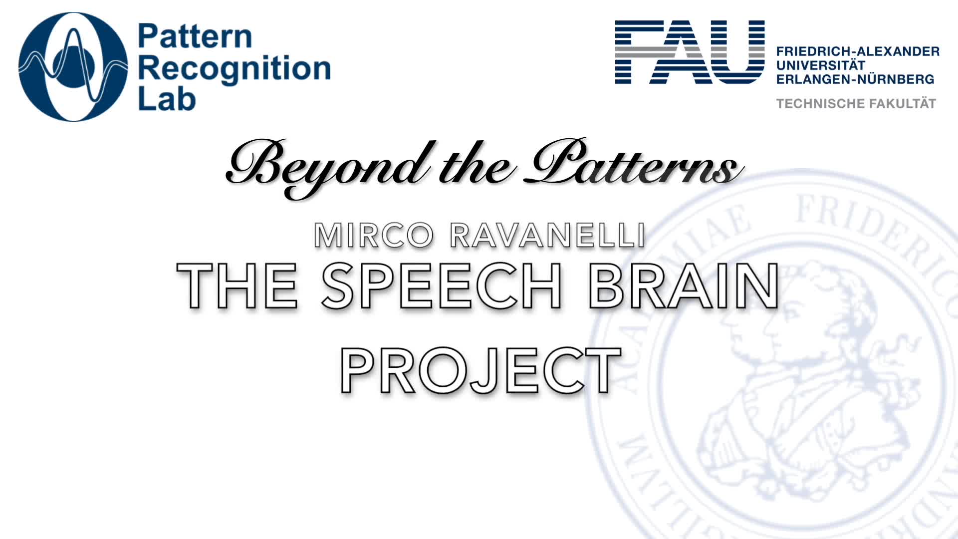 Beyond the Patterns - Mirco Ravanelli (MILA): The Speech Brain Project preview image