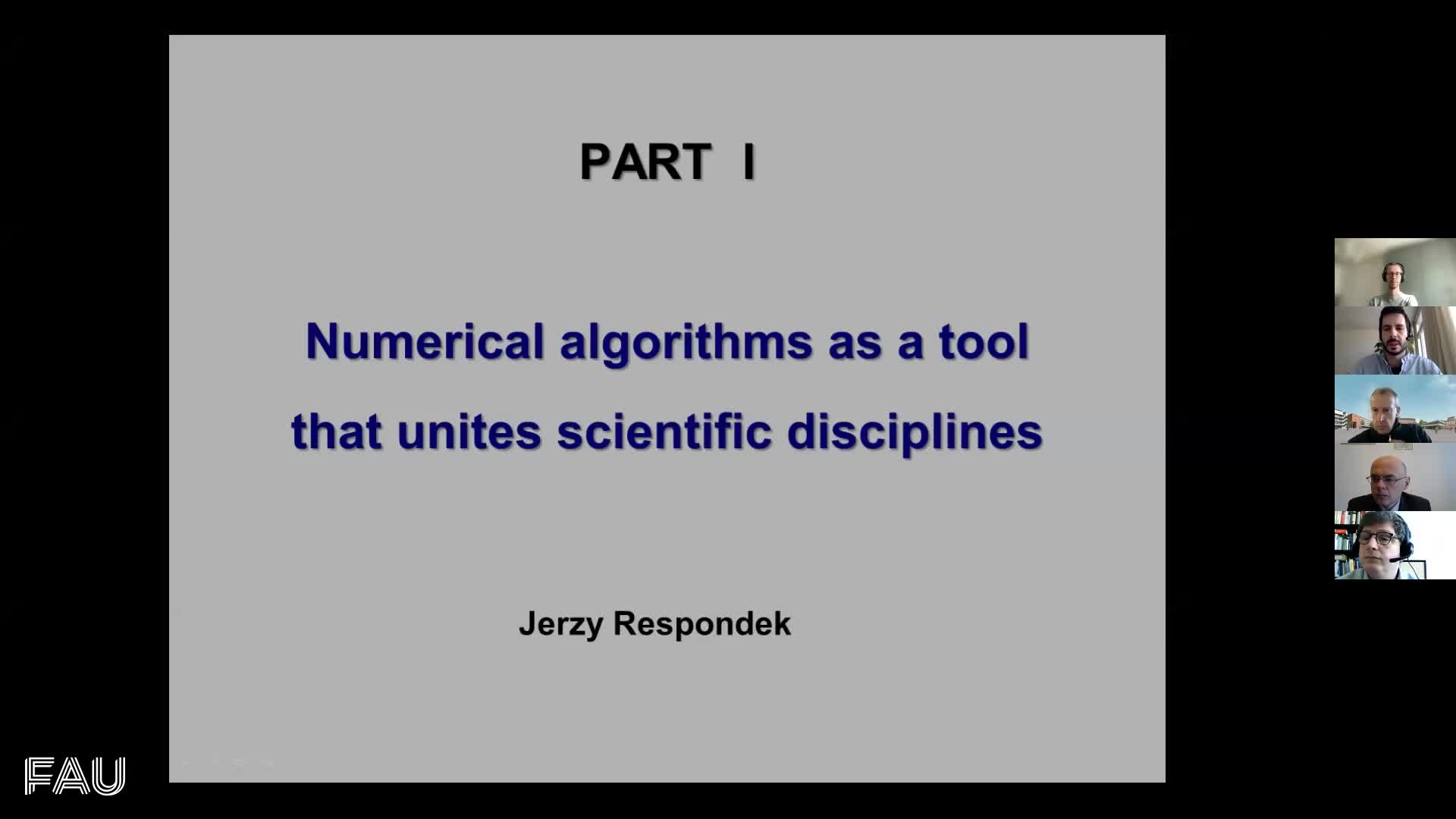 Numerical algorithms with particular emphasis on matrix algorithms (J. Respondek, TU Silesian, Poland) preview image