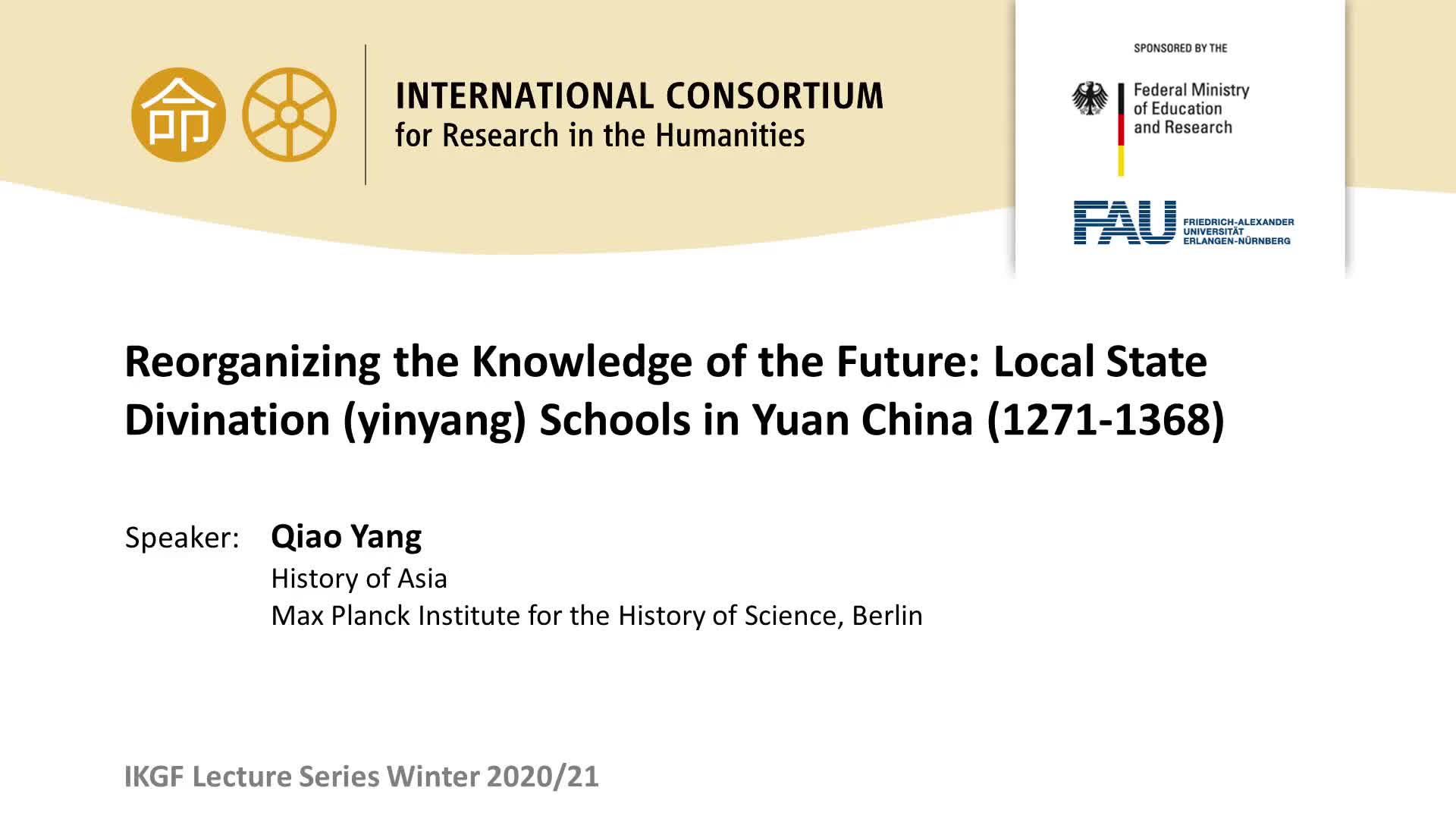 Reorganizing the Knowledge of the Future: Local State Divination (yinyang) Schools in Yuan China (1271-1368) preview image