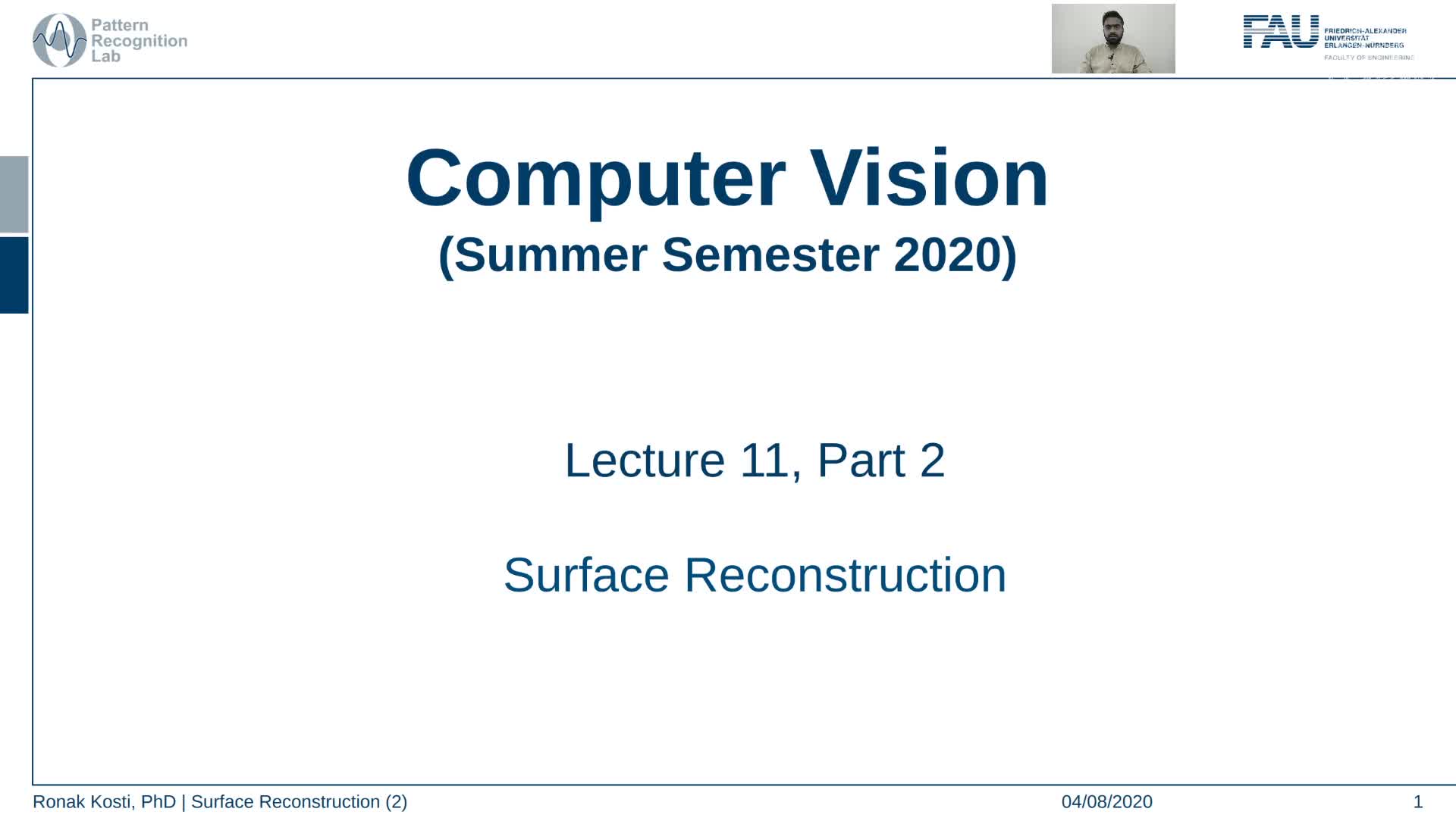 (Lecture 11, Part 2) Surface Reconstruction preview image