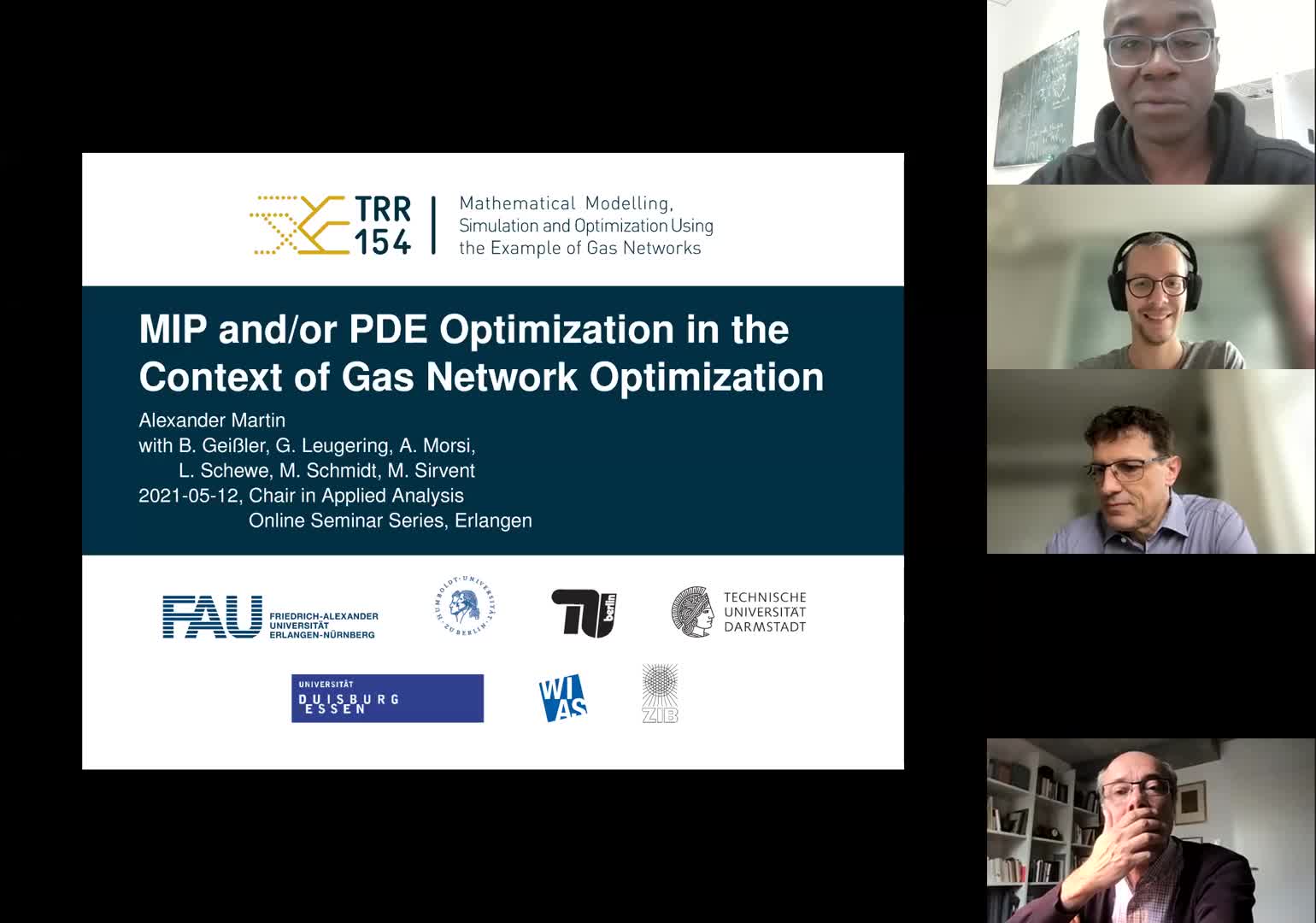 MIP and/or PDE optimization in the context of gas network optimization (A. Martin, FAU, Fraunhofer Institute IIS,  Germany) preview image
