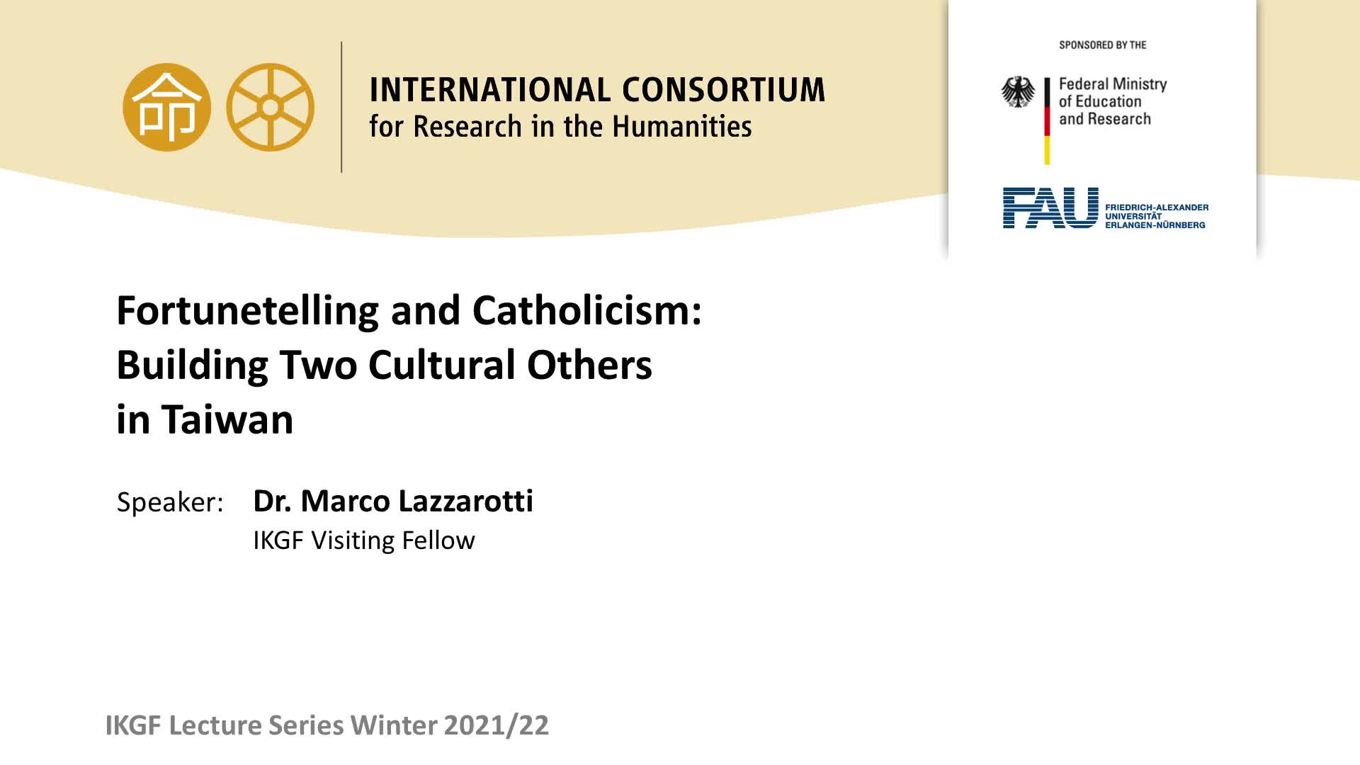 Fortuneteller and Catholicism in Taiwan: Building the Cosmological Other preview image