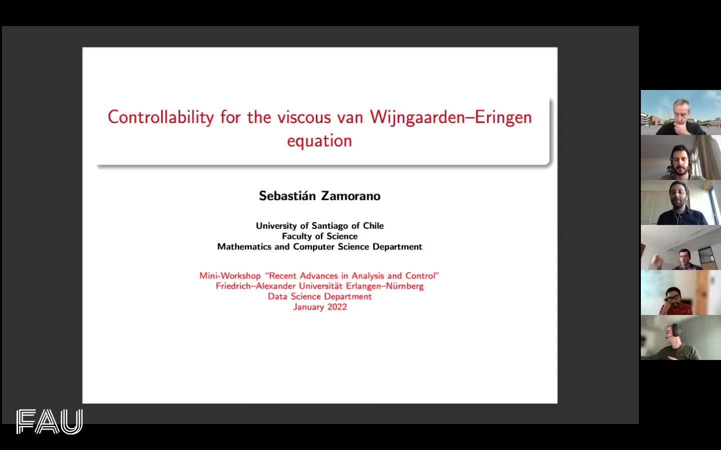 Controllability for the viscous van Wijngaarden-Eringen equation (S. Zamorano Aliaga, U of Santiago of Chile) preview image