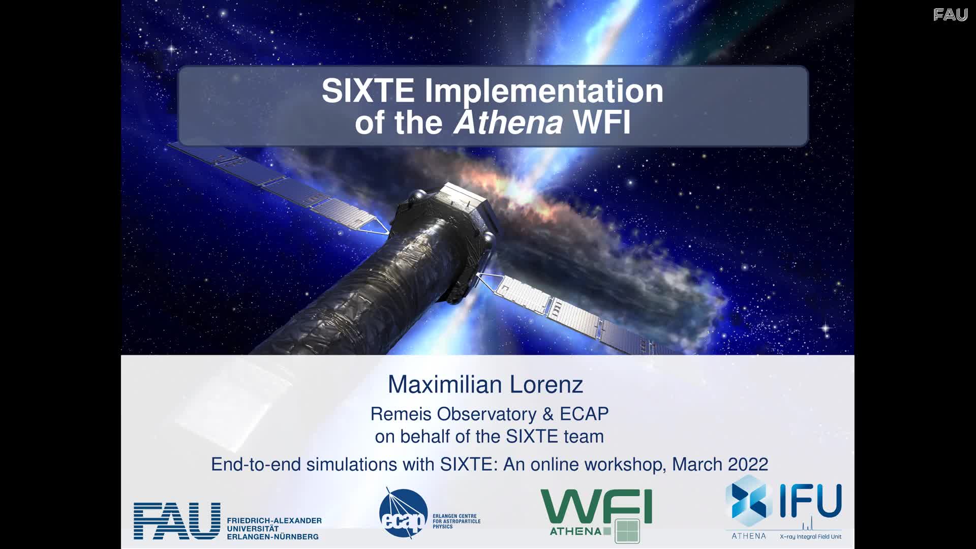 Simulating the Athena WFI with SIXTE (M. Lorenz) preview image