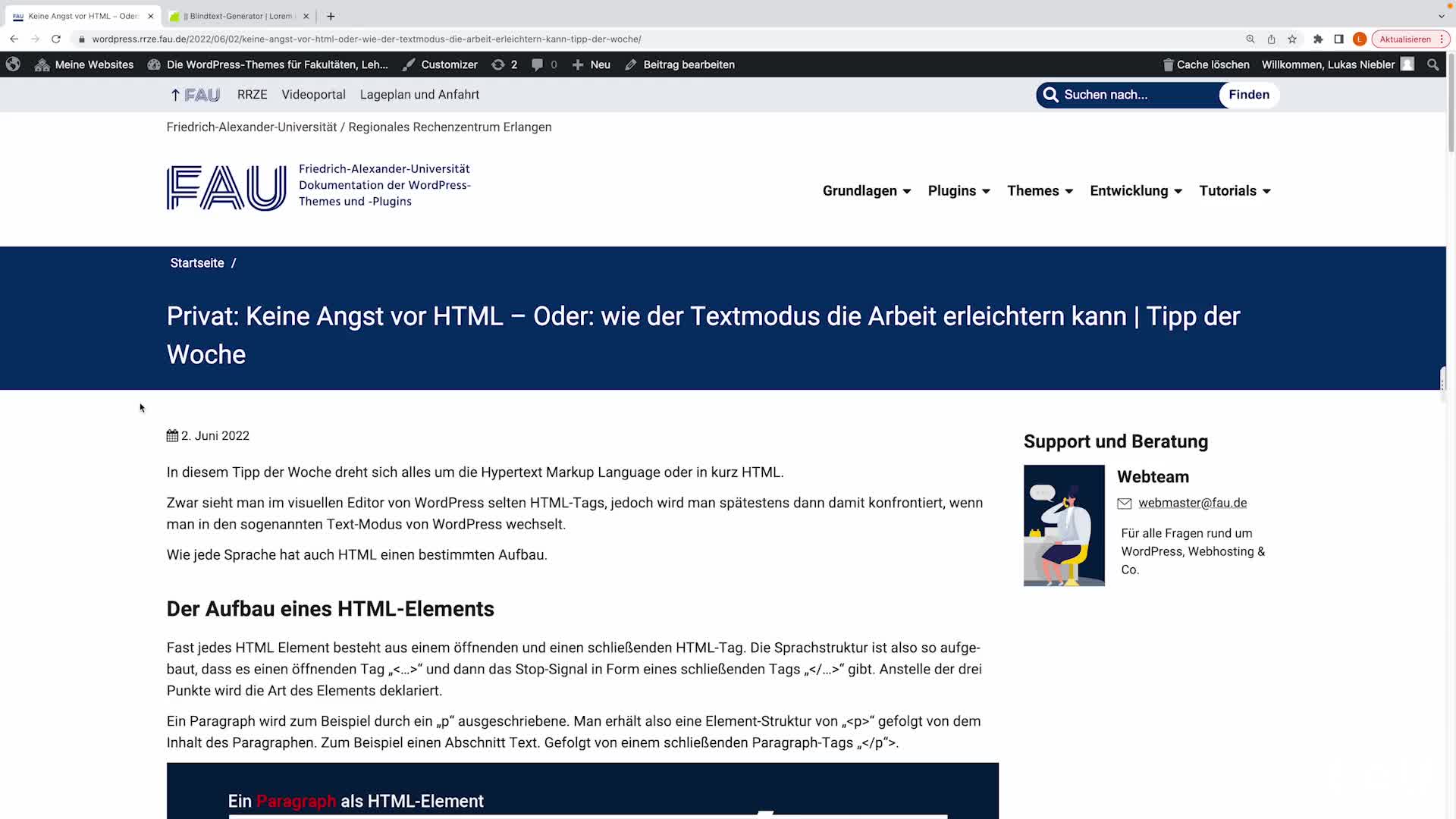 HTML im Texteditor von WordPress preview image