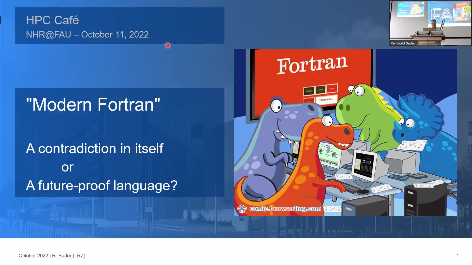 HPC Cafe 2022-10-11: Modern Fortran preview image