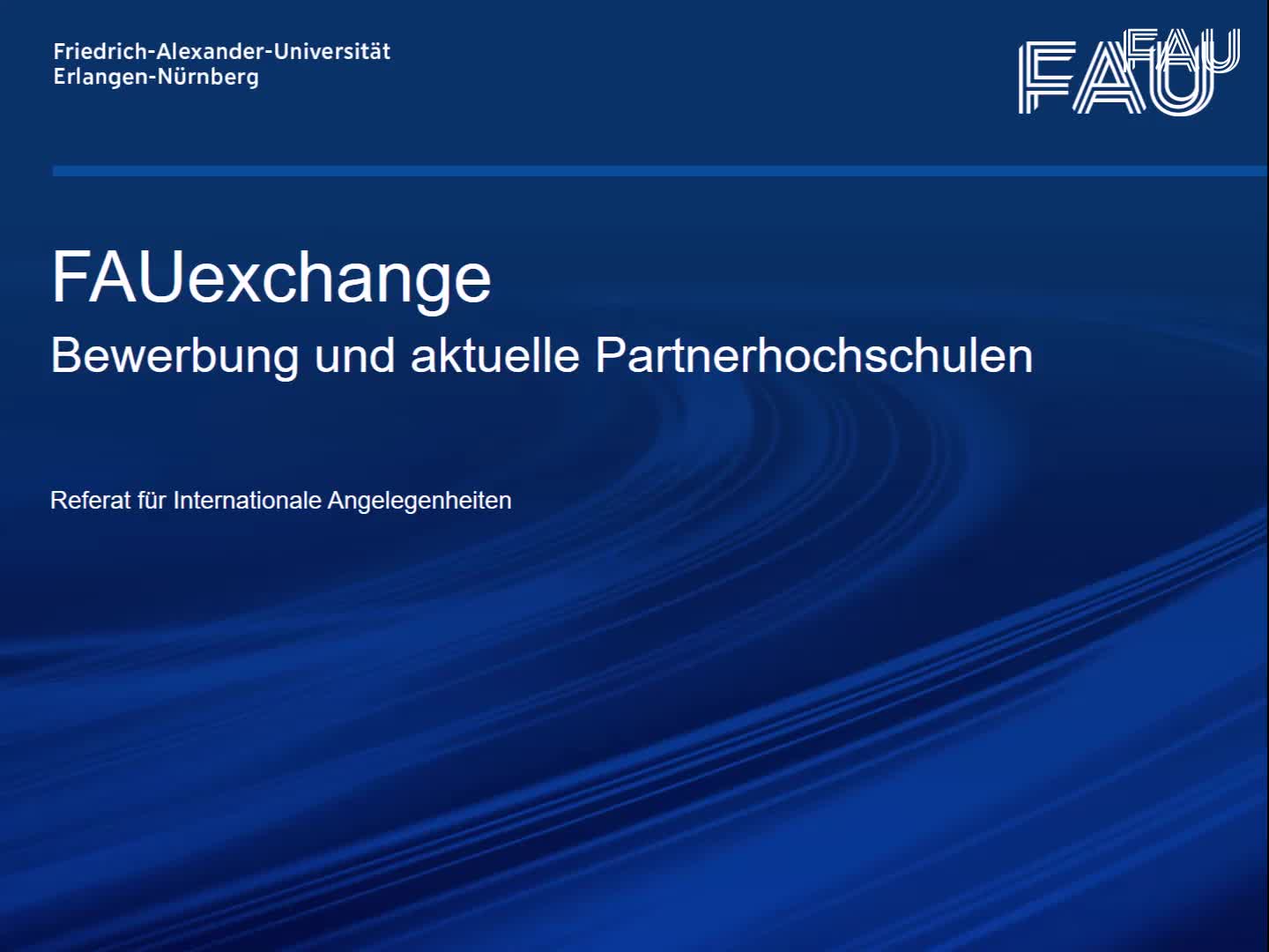 FAUExchange - Weltweiter Direktaustausch 23/24 preview image