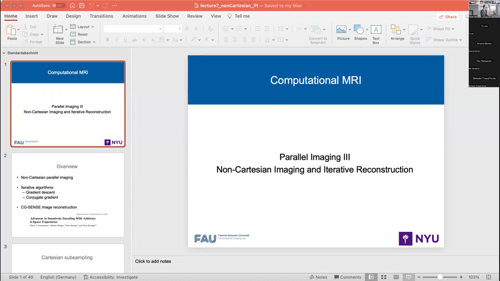 Lecture 7: Parallel Imaging III: Non-Cartesian Imaging and Iterative Reconstruction preview image