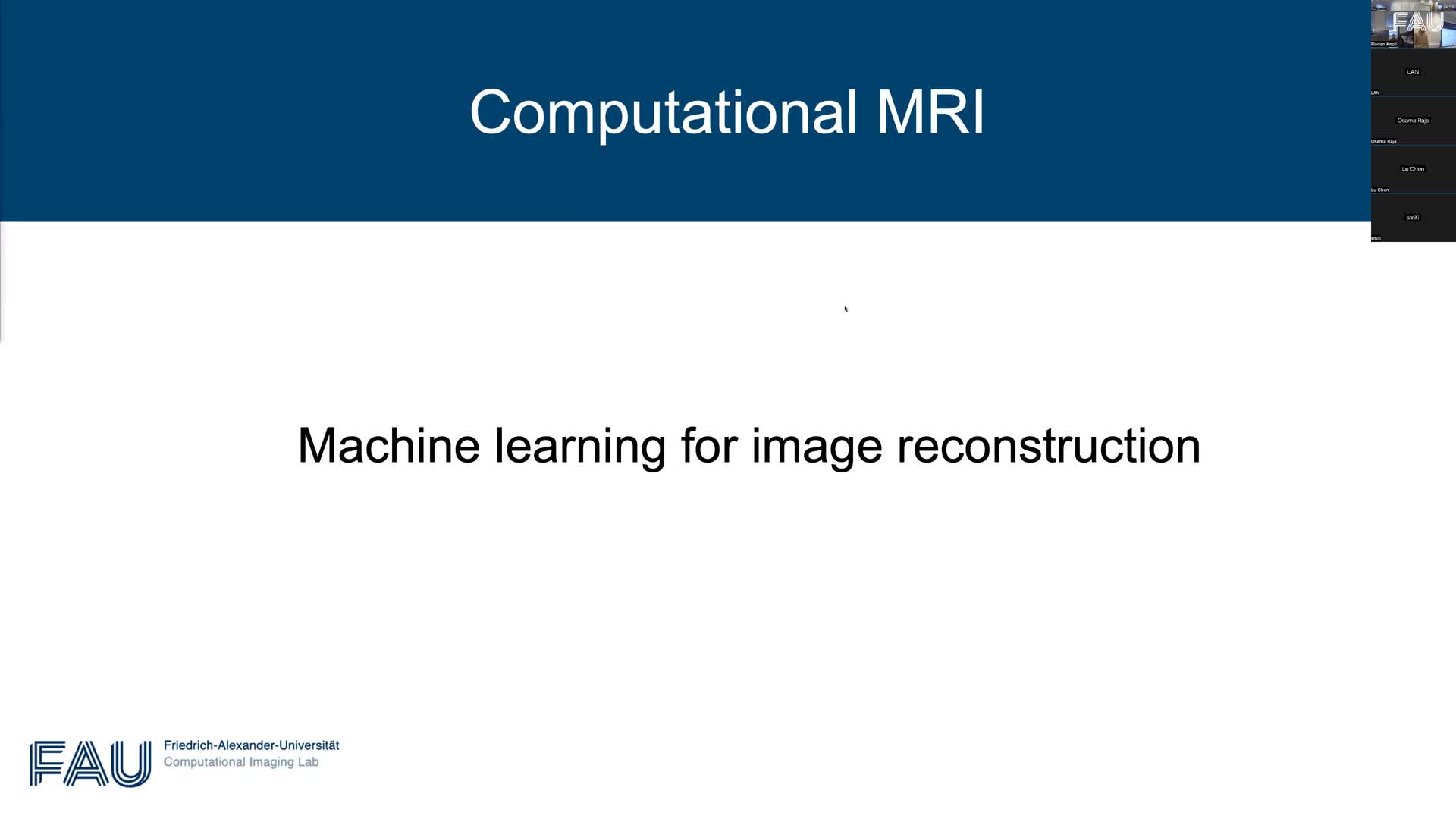 Lecture 10: Machine learning for MR image reconstruction preview image