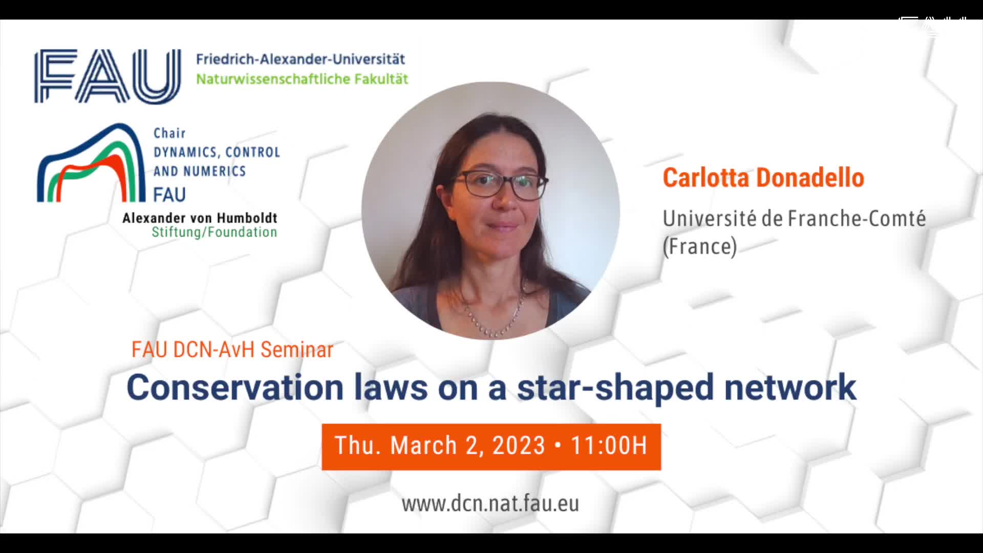 FAU DCN-AvH Seminar: Conservation laws on a star-shaped network preview image