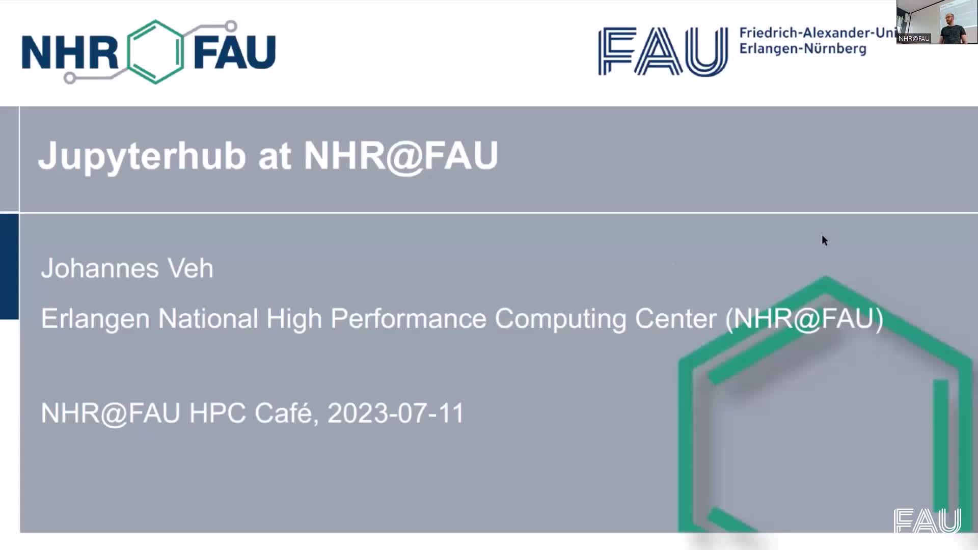 HPC Cafe on July 11, 2023: Using the Jupyterhub Service at NHR@FAU preview image