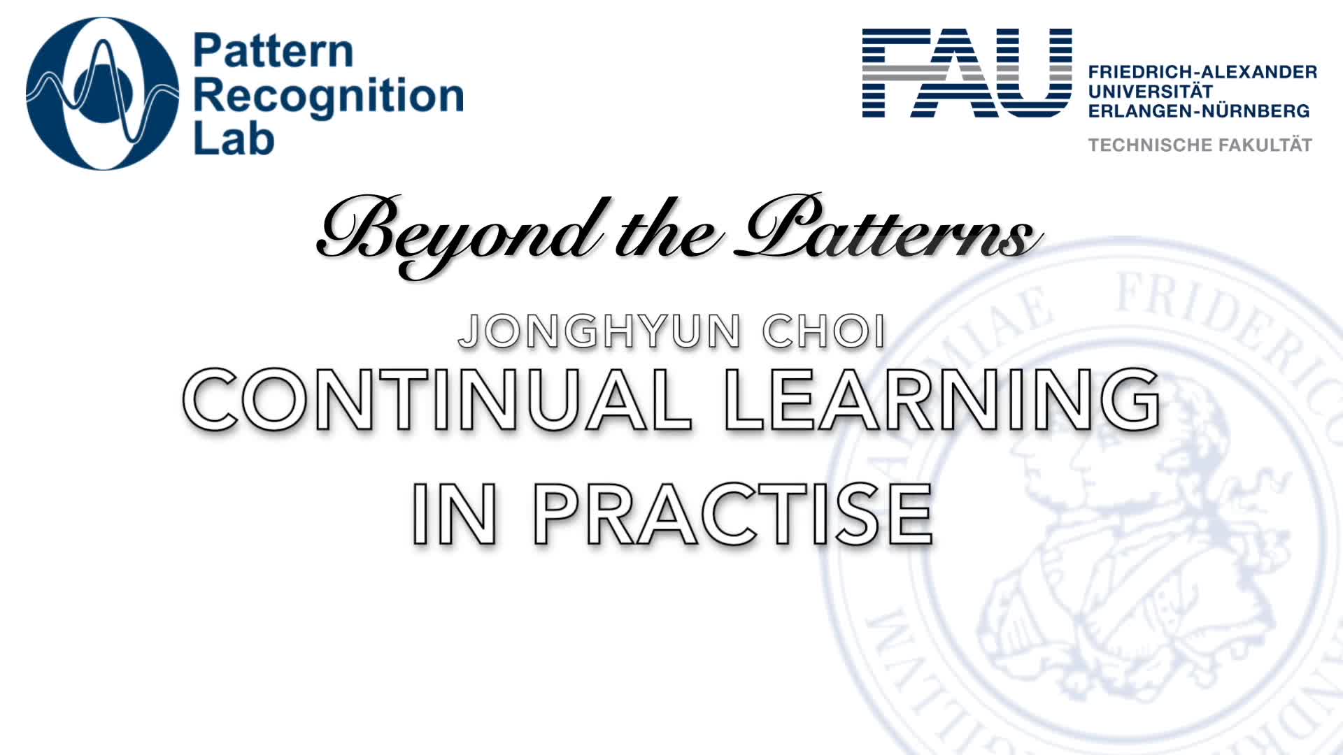 Beyond the Patterns - Prof. Dr. Jonghyun Choi (Yonsei University) – Continual Learning in Practical Scenarios preview image