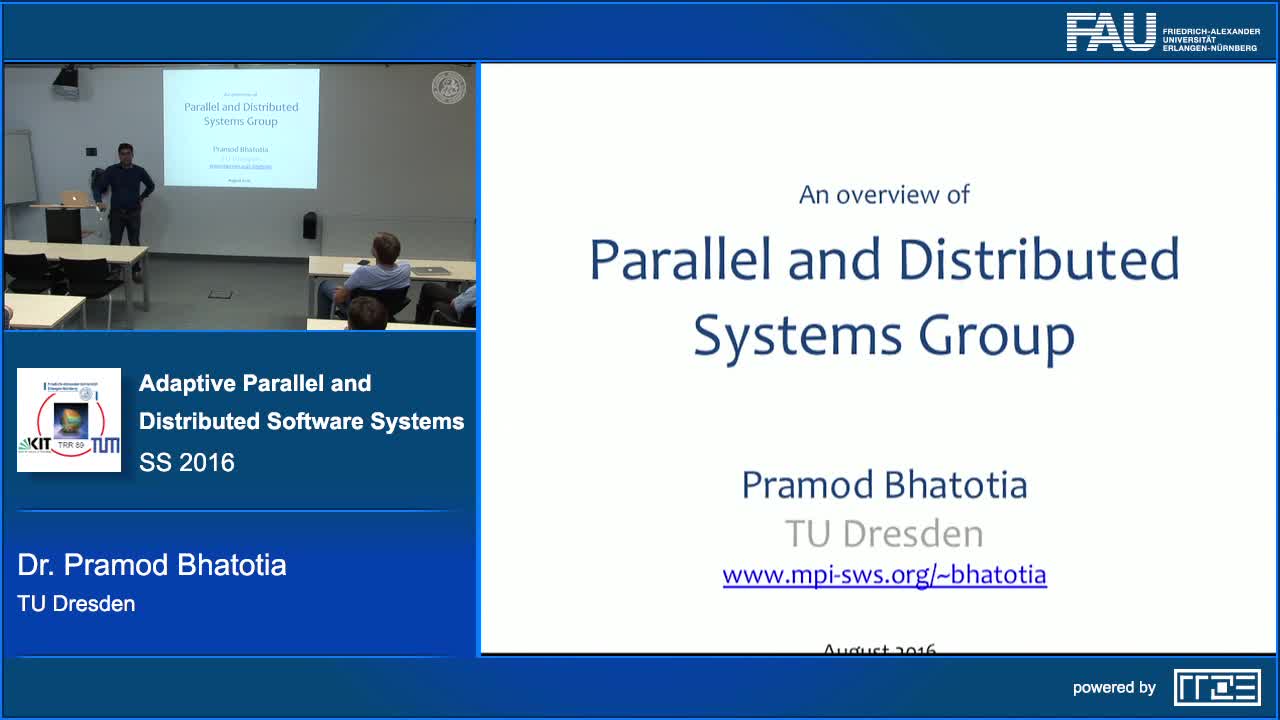 Adaptive Parallel and Distributed Software Systems preview image
