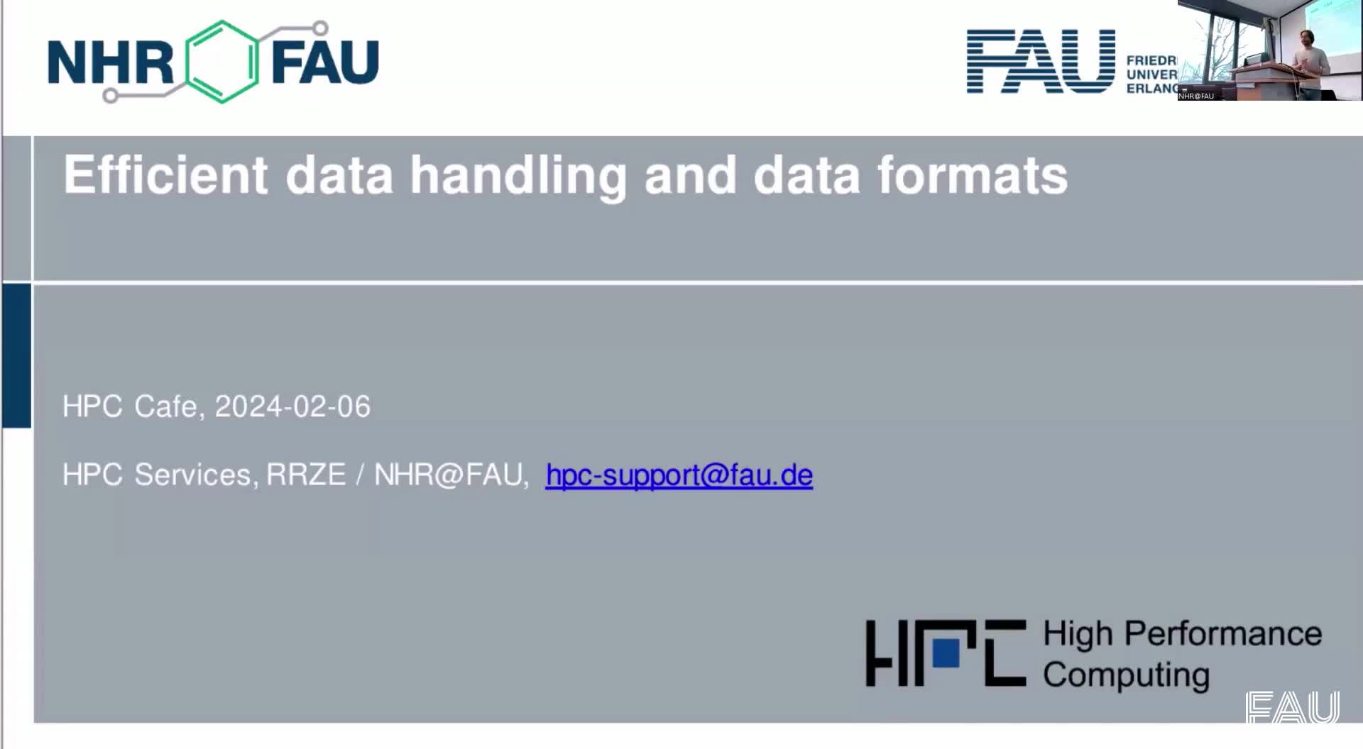 HPC Café on February 6, 2024: Efficient Data Handling and Data Formats preview image