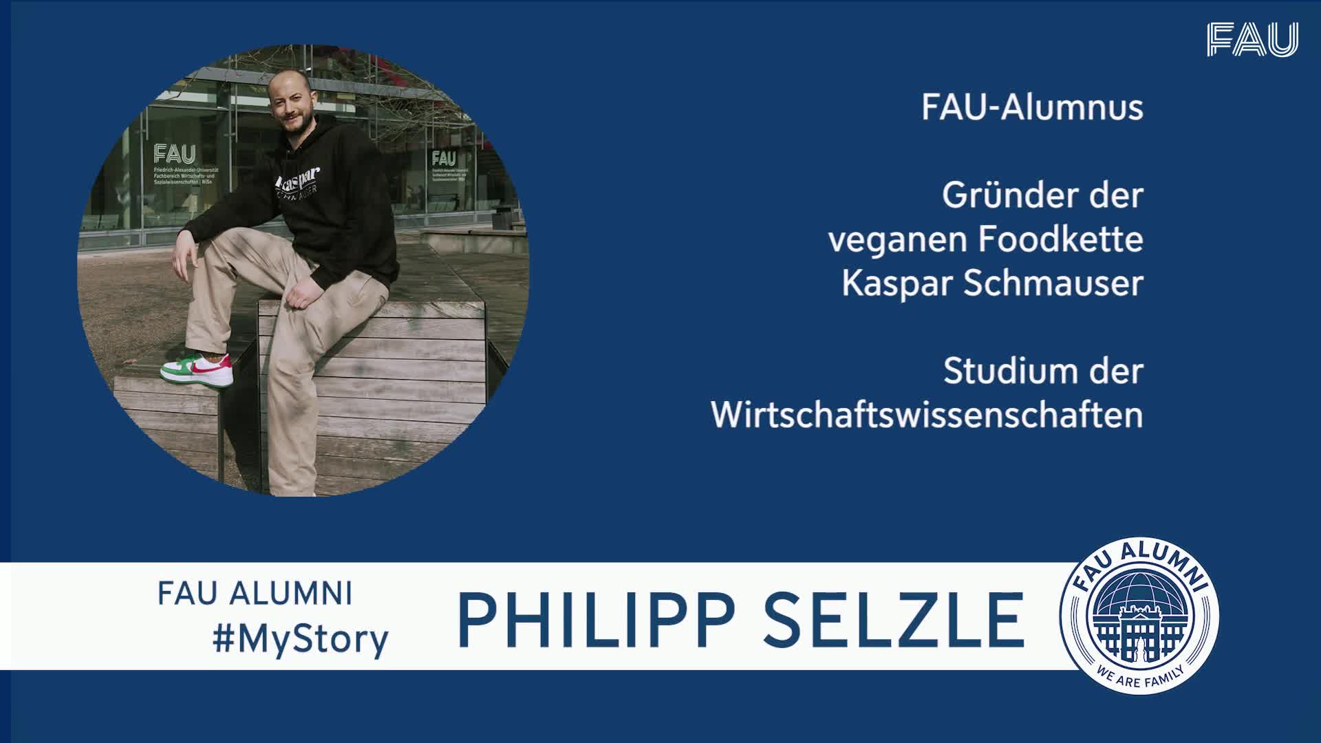FAU Alumni #MyStory: Philipp Selzle, Gründer und Geschäftsführer der vegangen Restaurant-Kette „Kaspar Schmauser" preview image