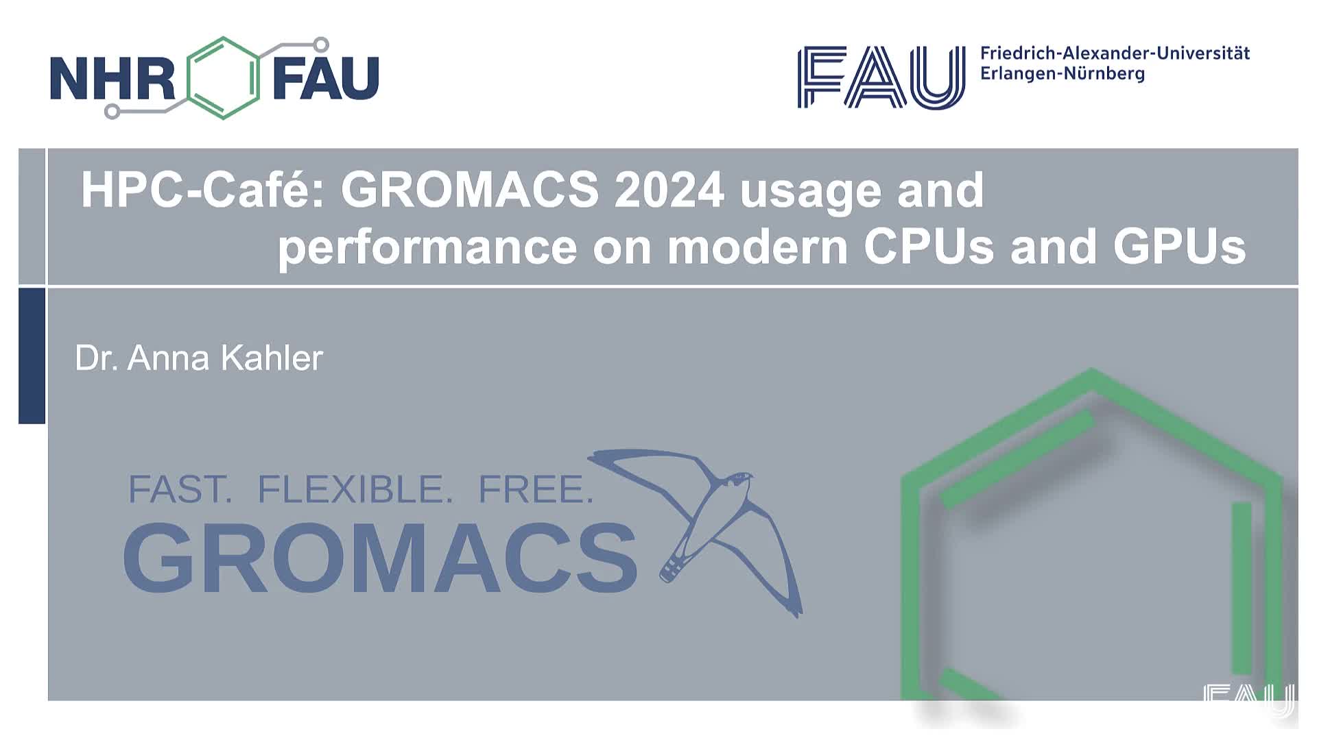 HPC Cafe on July 09, 2024: GROMACS 2024 usage and performance on modern CPUs and GPUs preview image