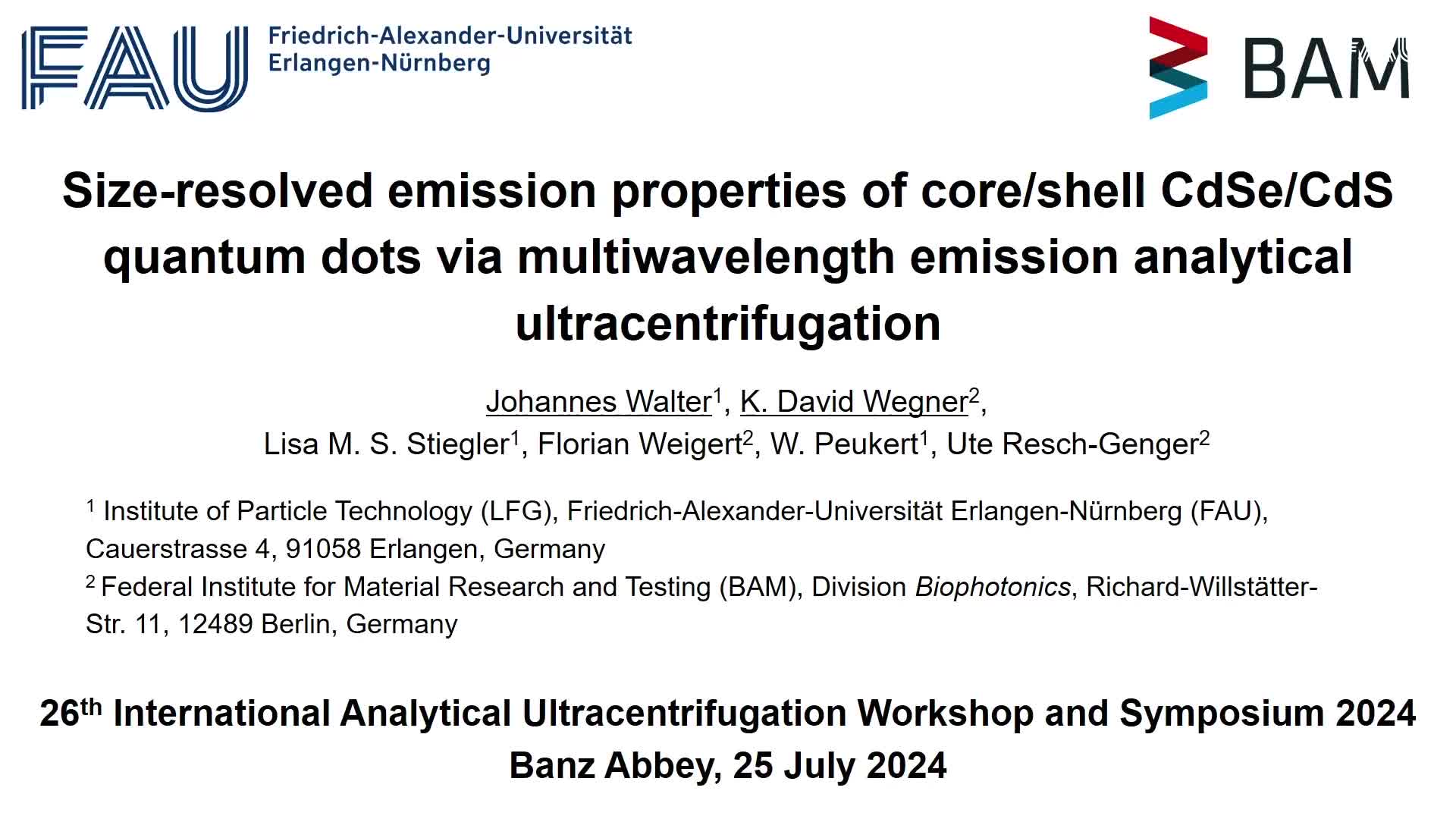 Size-resolved emission properties of core/shell CdSe/CdS quantum dots via multiwavelength emission analytical ultracentrifugation preview image