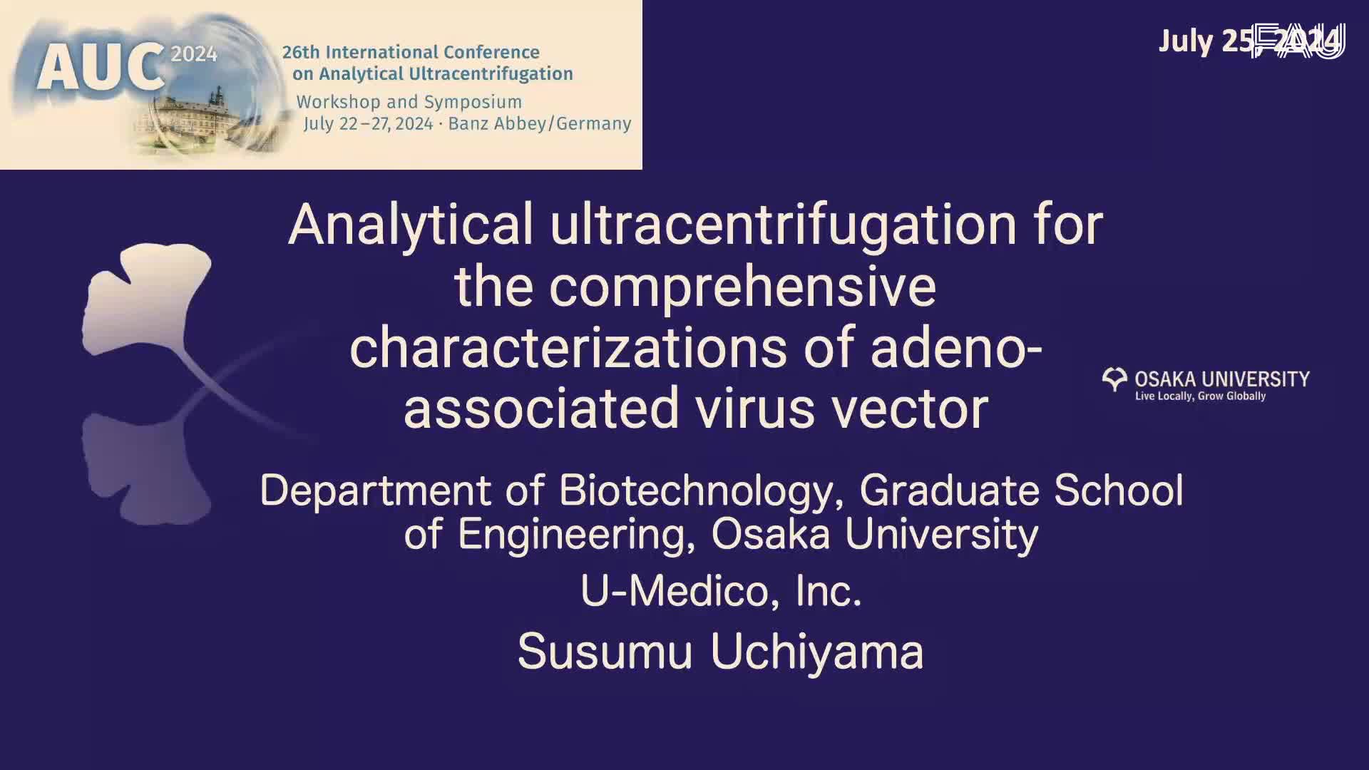 Analytical ultracentrifugation for the comprehensive characterizations of adeno-associated virus vector preview image