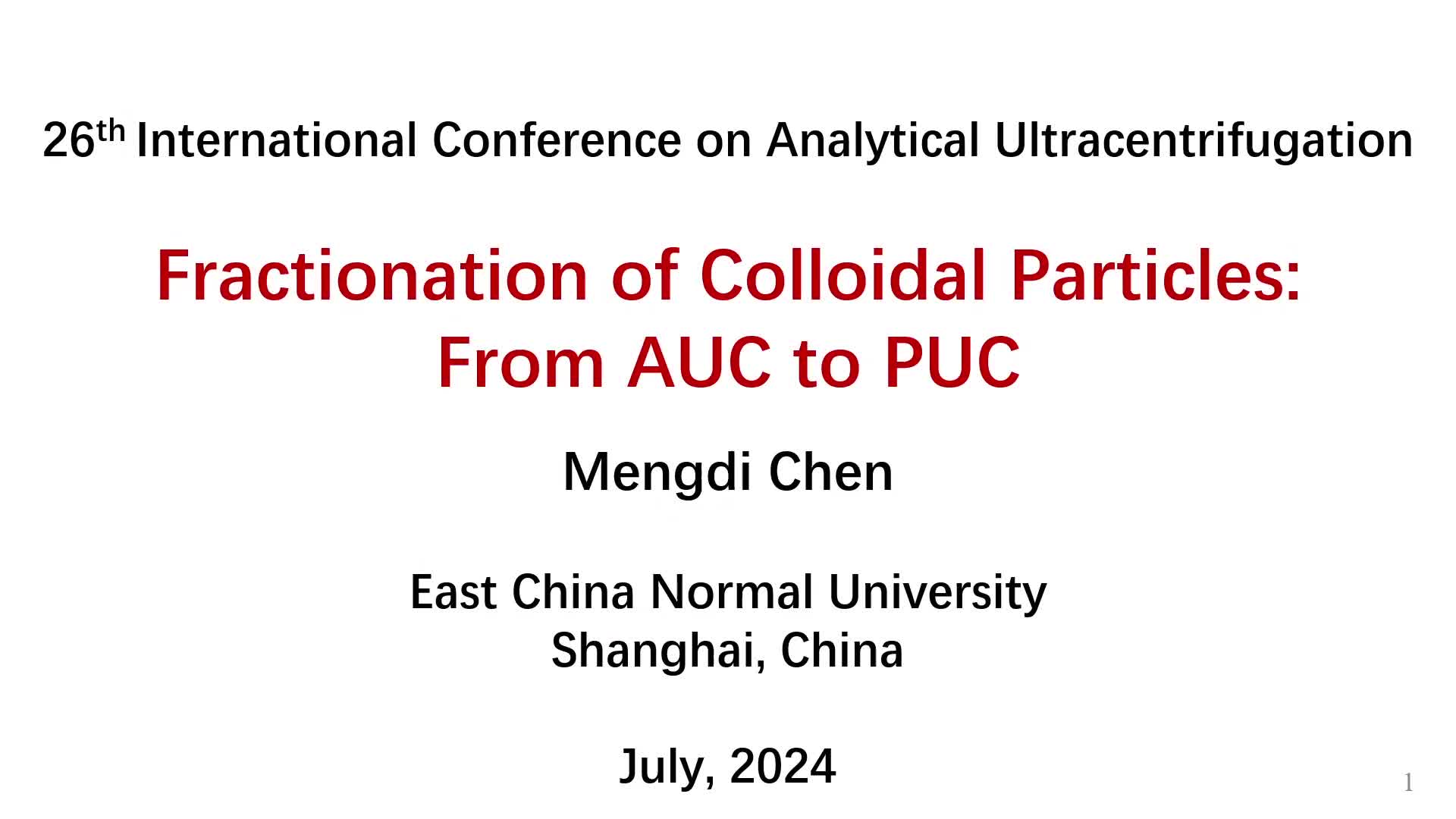 Fractionation of colloidal particles: From analytical ultracentrifugation to preparative ultracentrifugation preview image