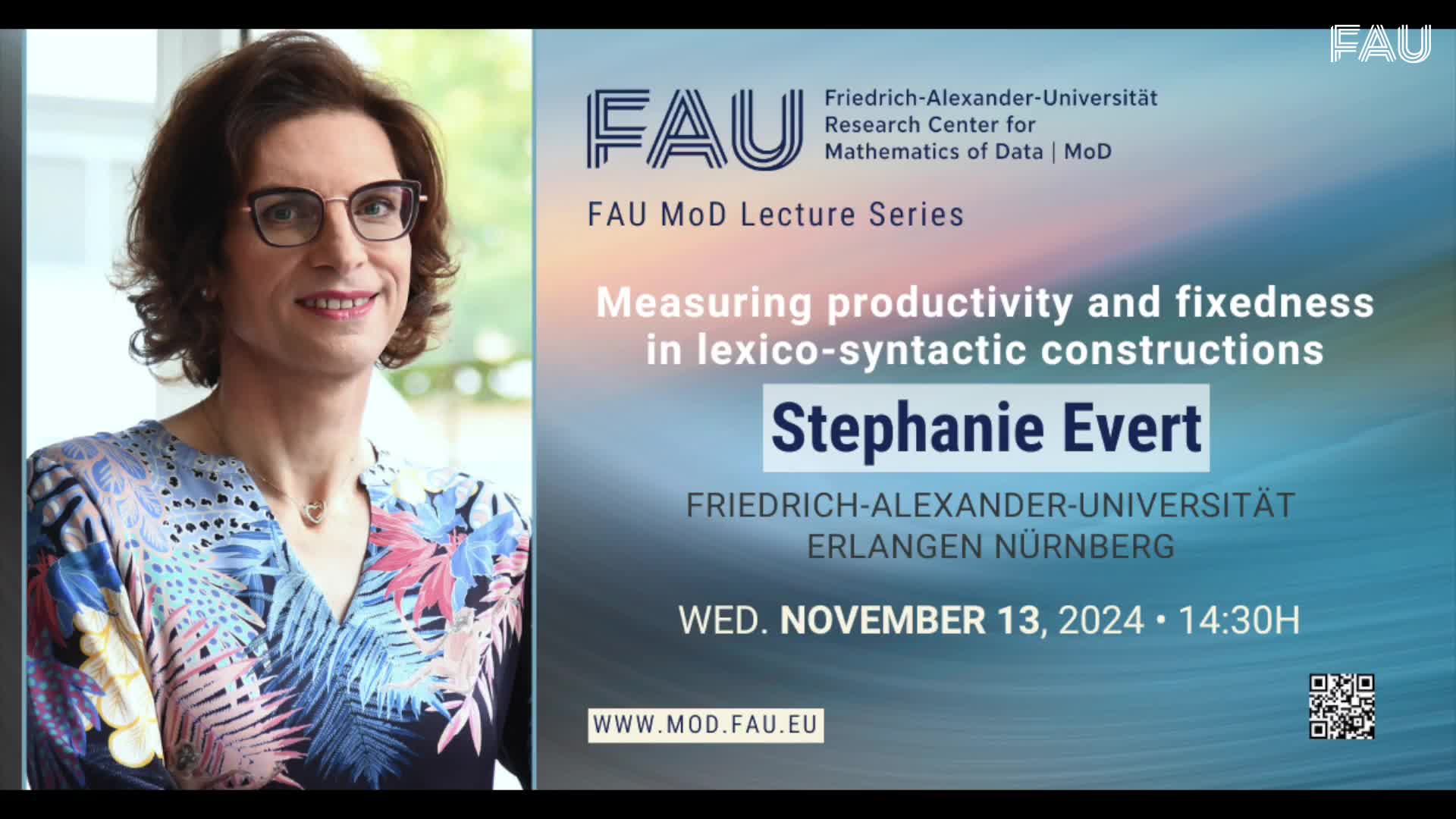 FAU MoD Lecture: Measuring productivity and fixedness in lexico-syntactic constructions preview image