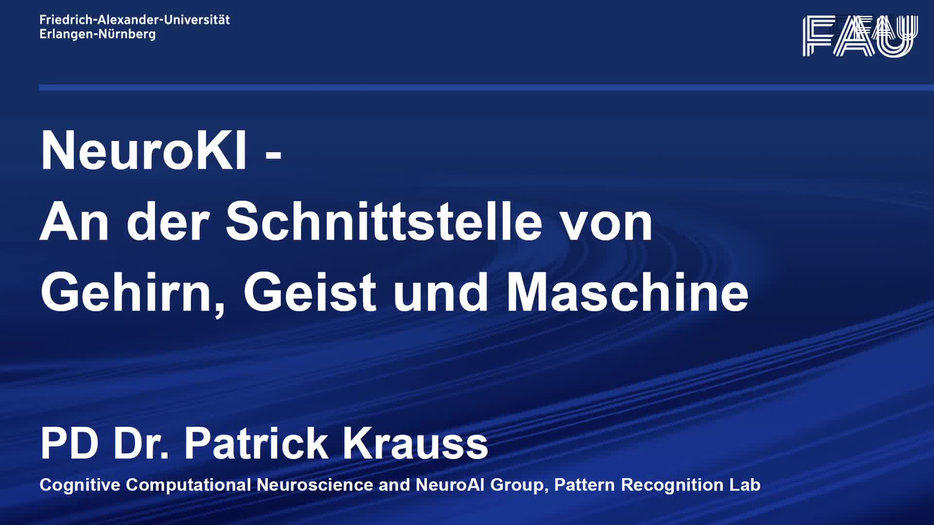 NeuroKI – An der Schnittstelle von Gehirn, Geist und Maschine preview image