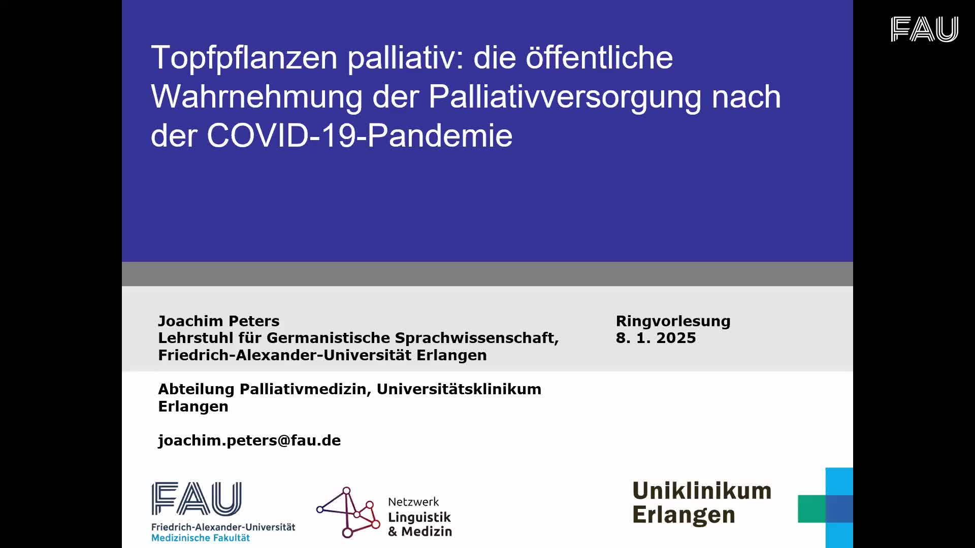 Topfpflanzen palliativ: die öffentliche Wahrnehmung der Palliativversorgung nach der COVID-19-Pandemie preview image