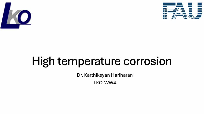 High temperature corrosion - Part I preview image