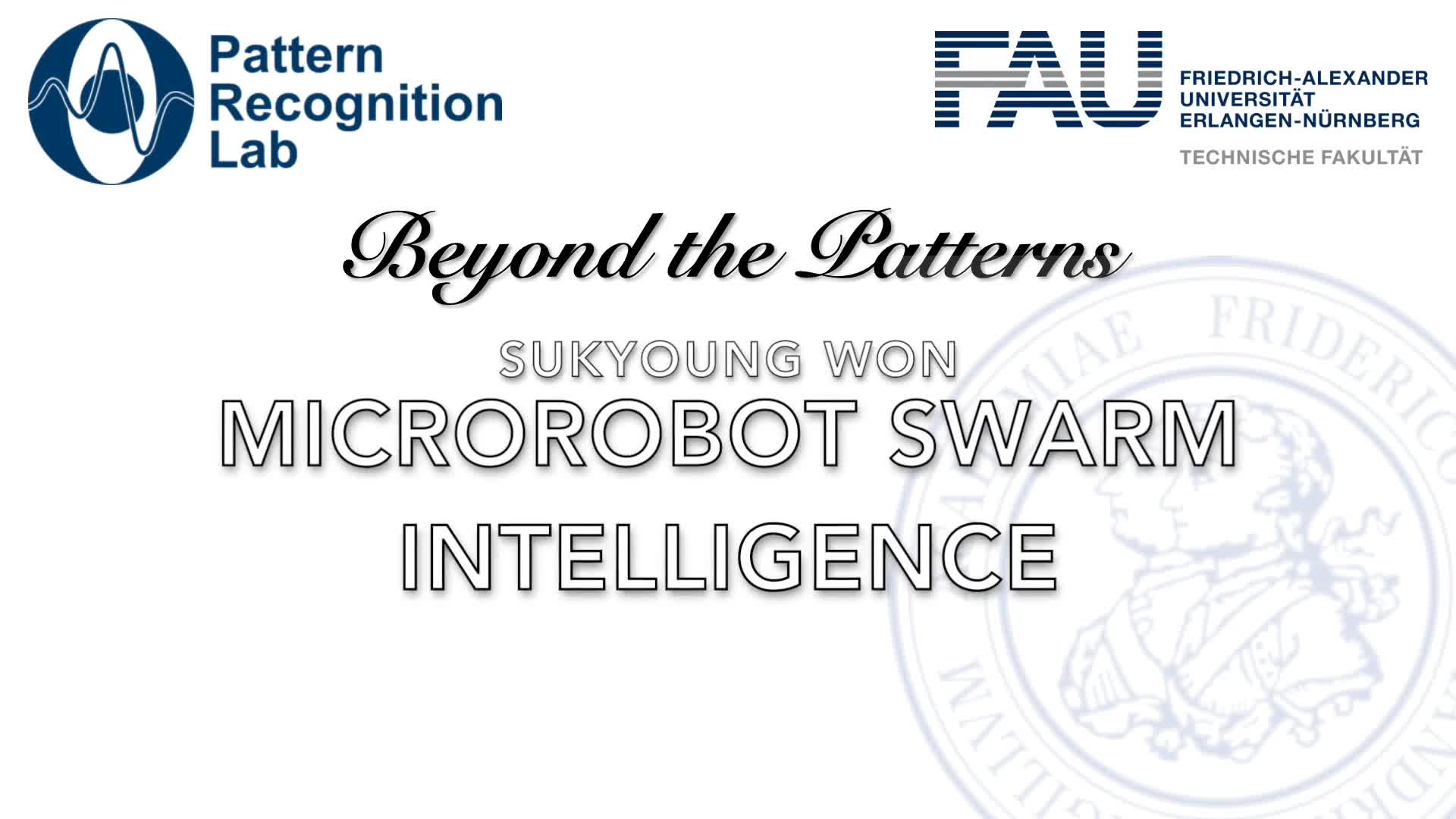 Beyond the Patterns - Sukyong Won, PhD (CalTech) – Polymer Composite Engineering for Microrobot Swarm Intelligence preview image