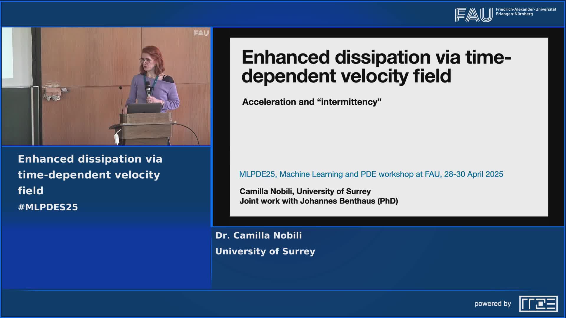 MLPDES25: Enhanced dissipation via time-dependent velocity field preview image