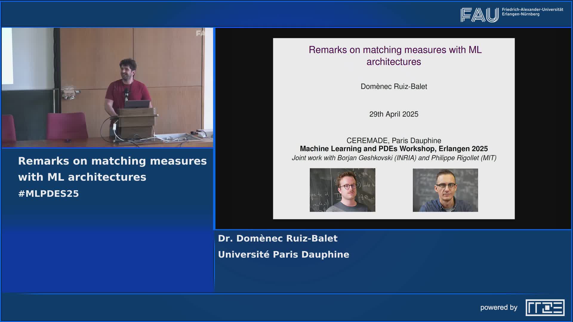 MLPDES25: Remarks on matching measures with ML architectures preview image