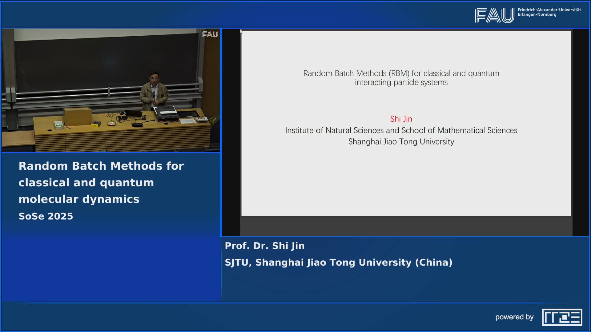 FAU MoD Lecture: Random Batch Methods for classical and quantum molecular dynamics preview image
