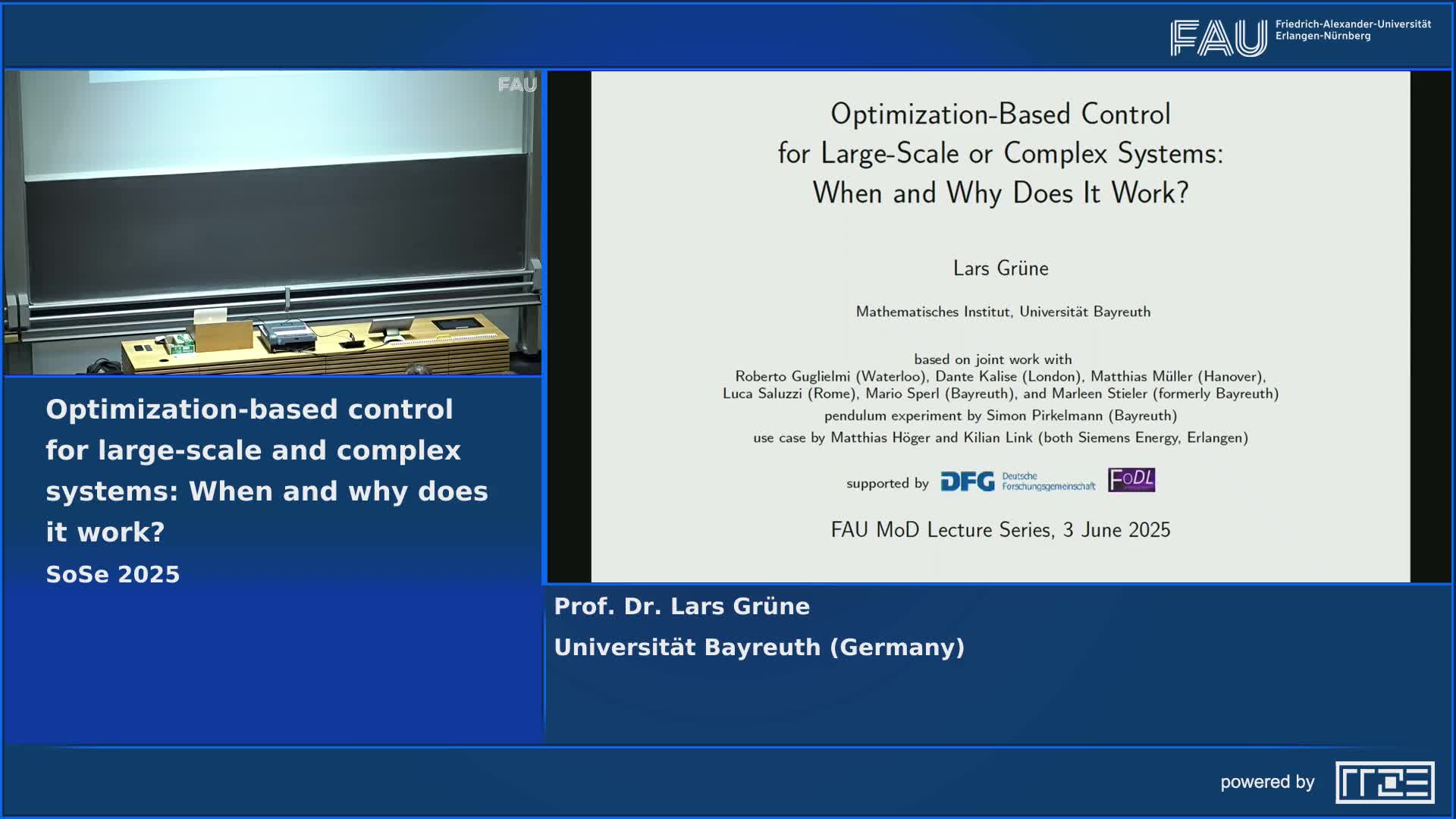 Optimization-based control for large-scale and complex systems: When and why does it work? preview image