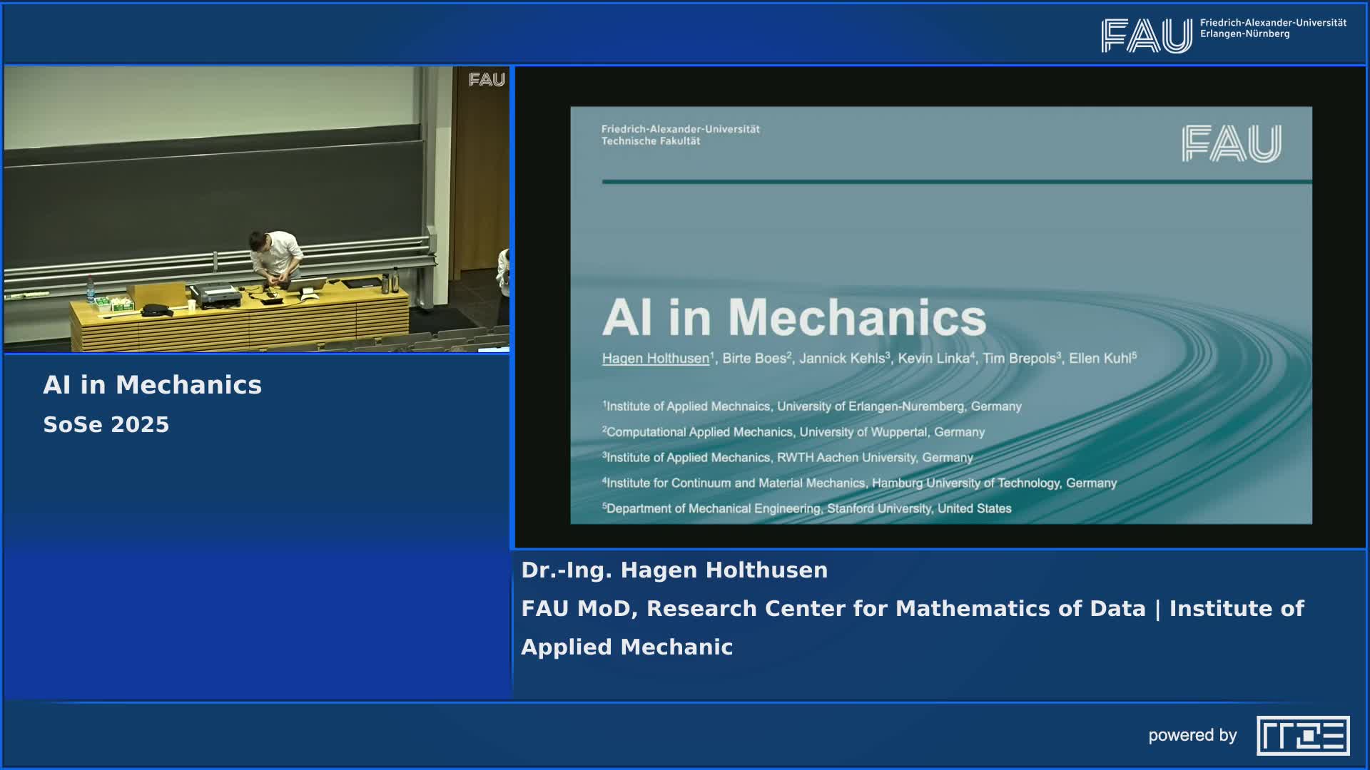 FAU MoD Mini-workshop: AI in Mechanics preview image