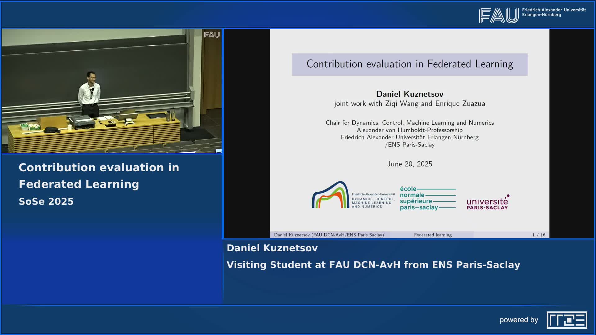 FAU MoD Mini-workshop: Contribution evaluation in Federated Learning preview image