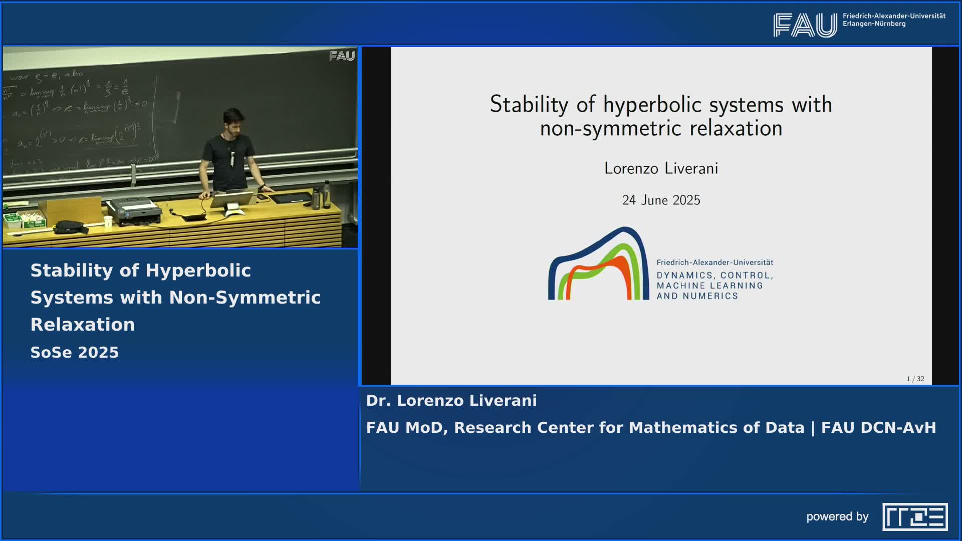 FAU MoD mini-workshop: Stability of Hyperbolic Systems with Non-Symmetric Relaxation preview image