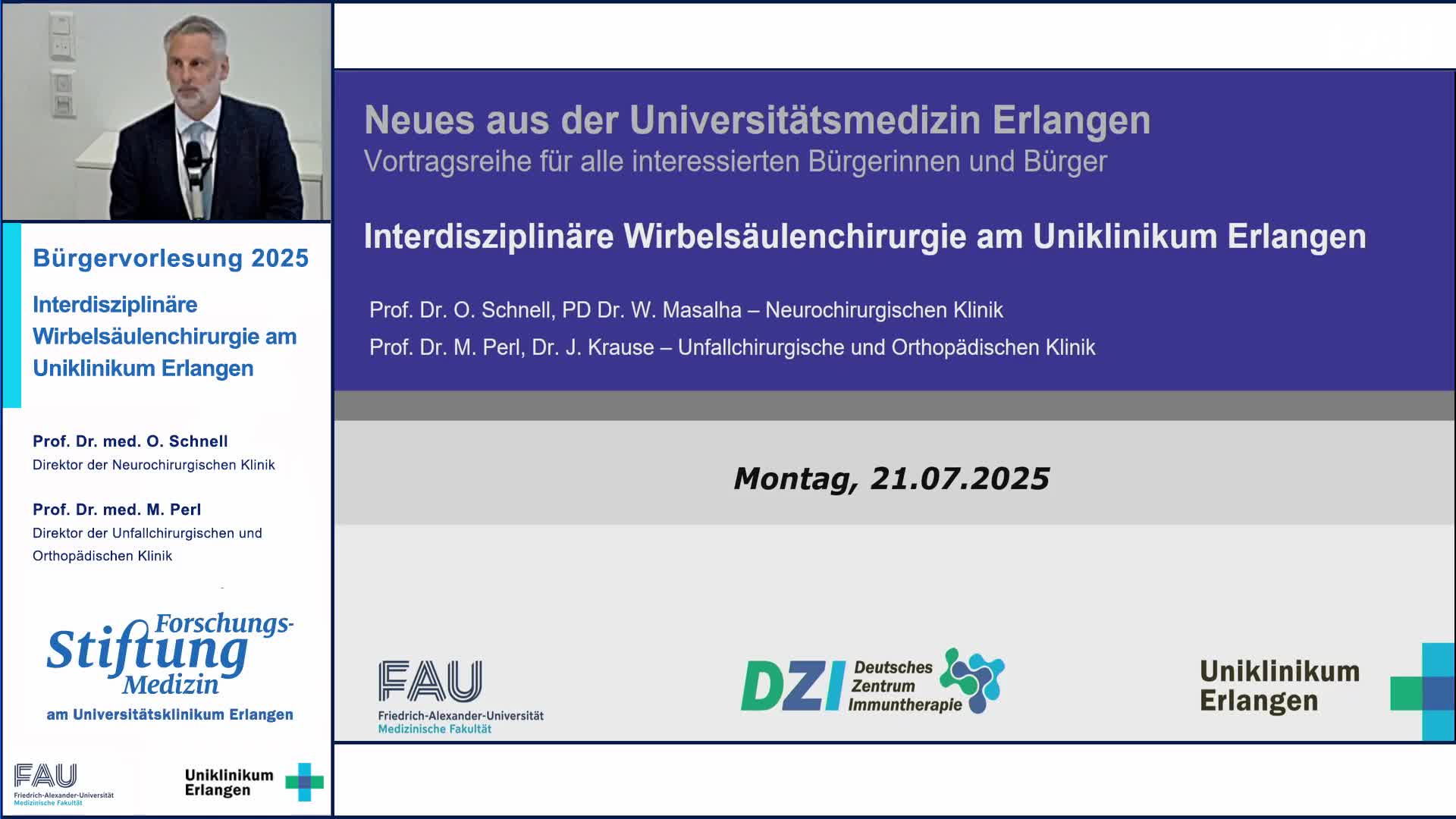 Interdisziplinäre Wirbelsäulenchirurgie am Uniklinikum Erlangen preview image