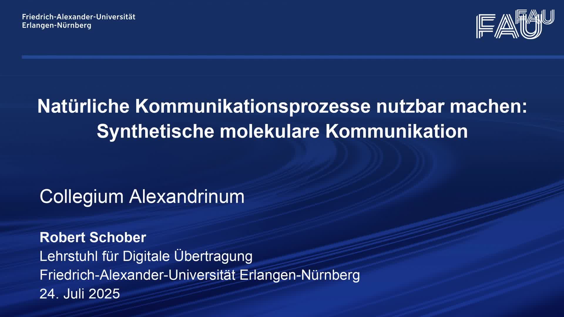 Natürliche Kommunikationsprozesse nutzbar machen: Synthetische molekulare Kommunikation preview image