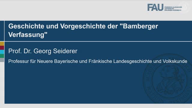 Geschichte und Vorgeschichte der „Bamberger Verfassung preview image