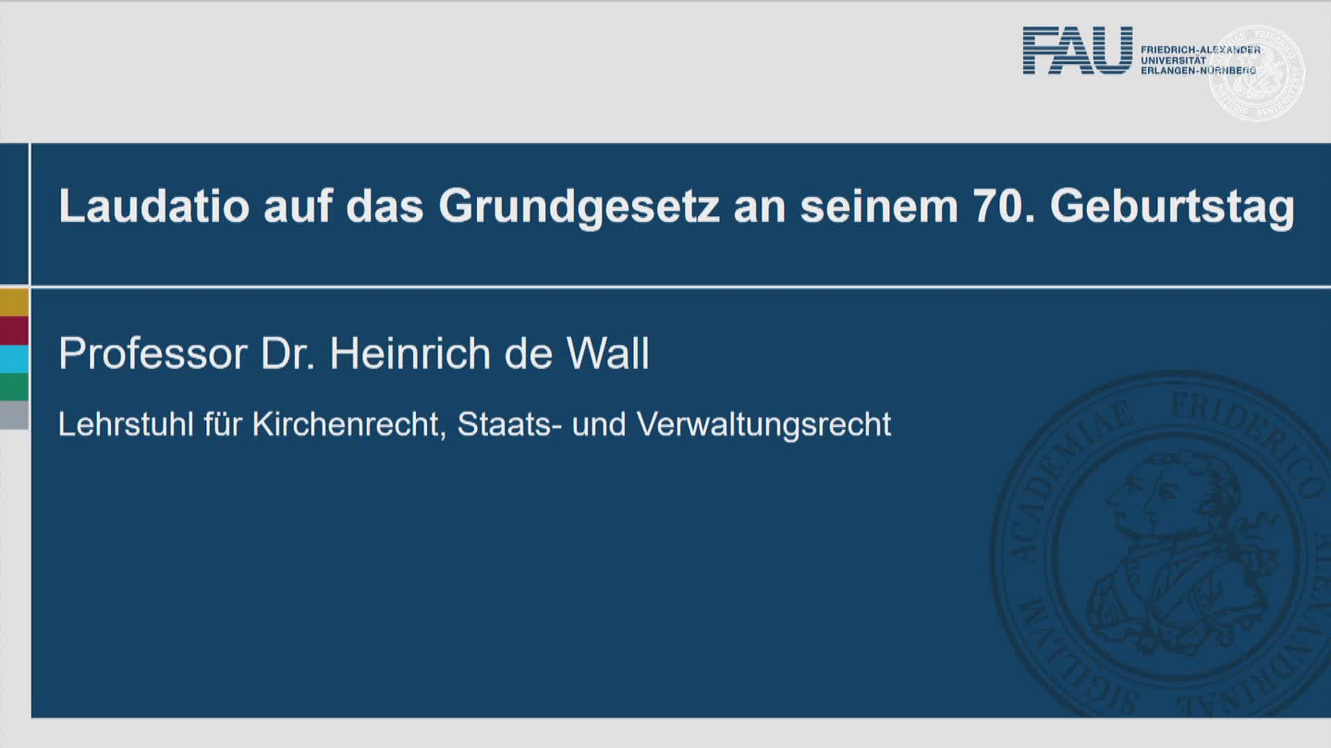 Laudatio auf das Grundgesetz an seinem 70. Geburtstag preview image