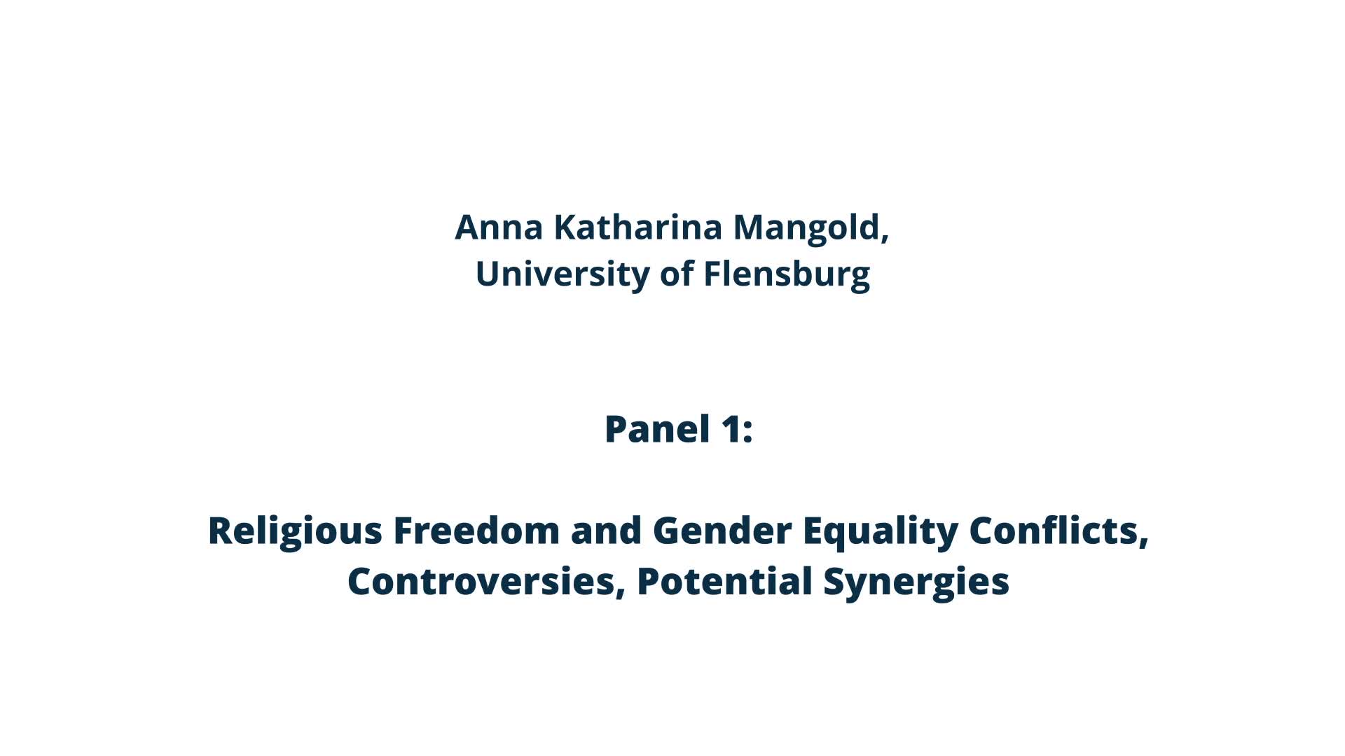 Religious Freedom and Gender Equality Conflicts, Controversies, Potential Synergies / Part II preview image