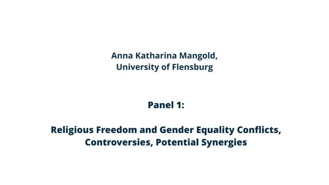 Religious Freedom and Gender Equality Conflicts, Controversies, Potential Synergies / Part II preview image