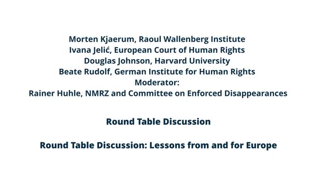 Round Table Discussion: Lessons from and for Europe preview image
