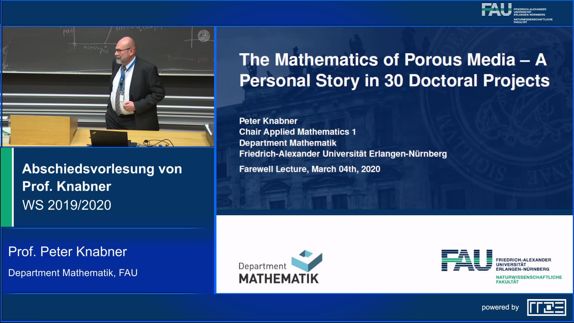 Abschiedsvorlesung von Prof. Dr. Peter Knabner preview image