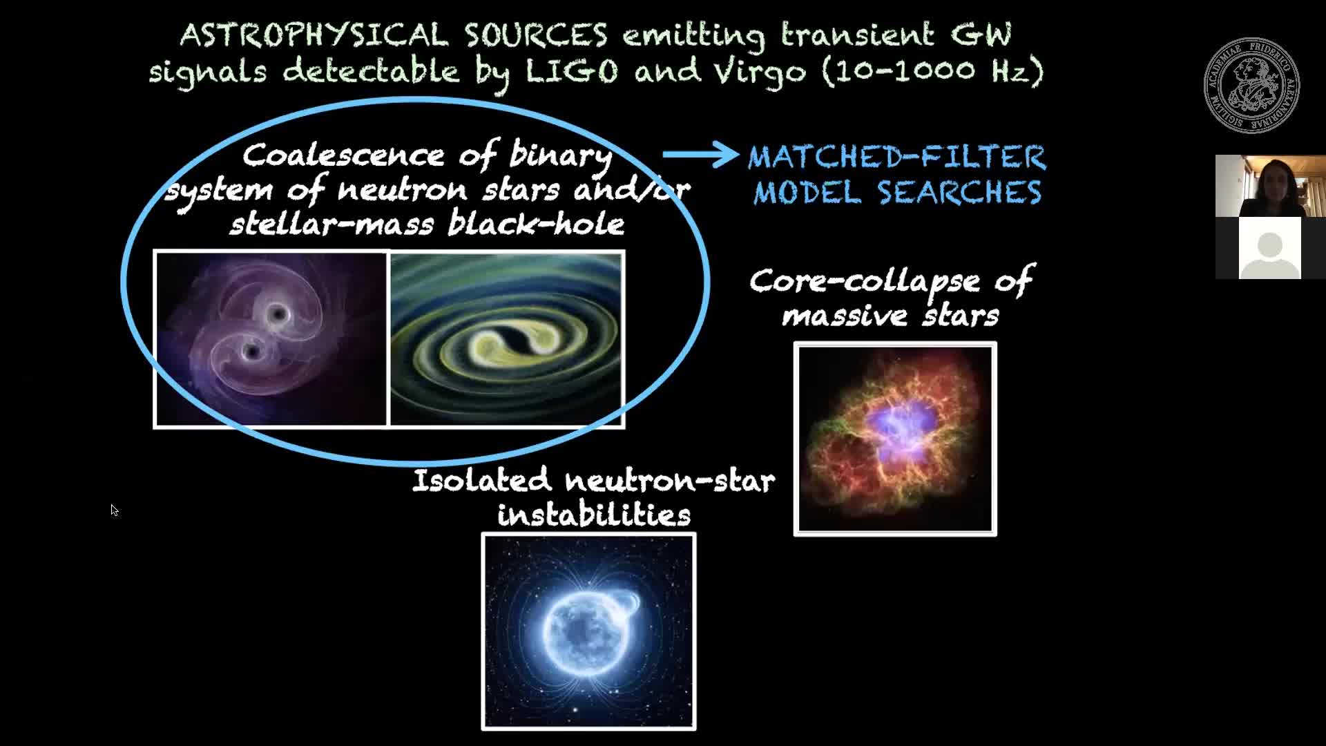 03 June 2020: Marica Branchesi (Gran Sasso Science Institute): Multi-messenger astronomy including gravitational-wave preview image