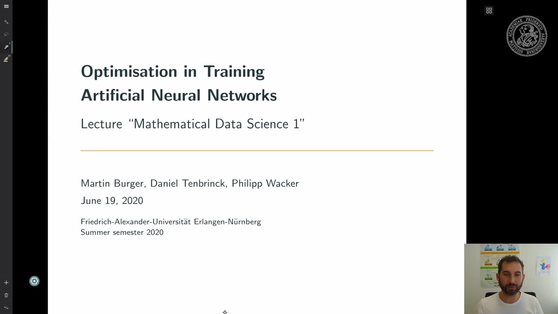 Optimisation in Training Artificial Neural Networks preview image