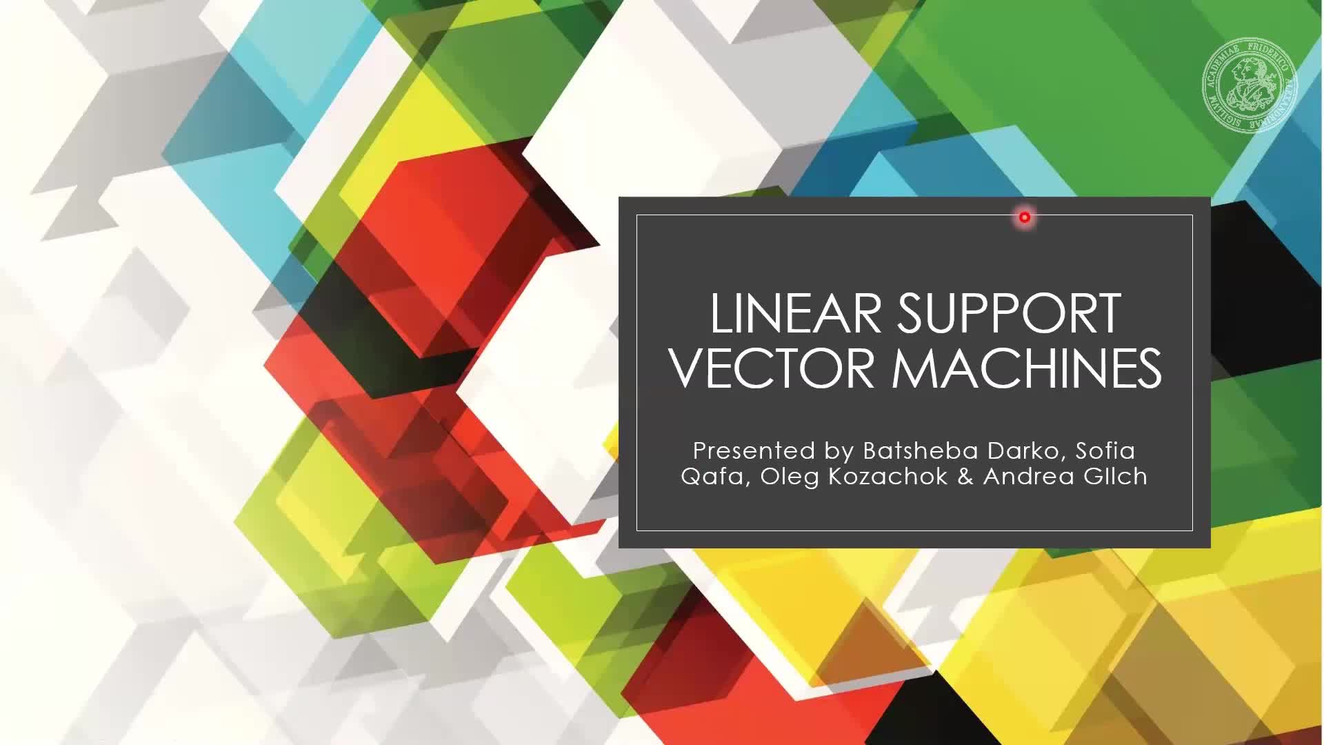 Student talk: Linear Support Vector Machines preview image
